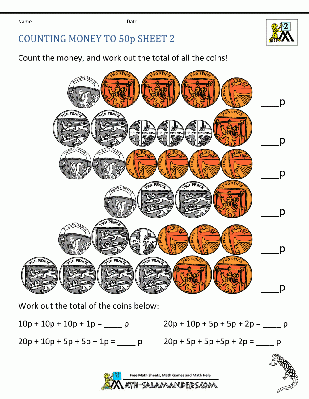 Free Money Worksheets UK Coins Free Money Worksheets UK Coins