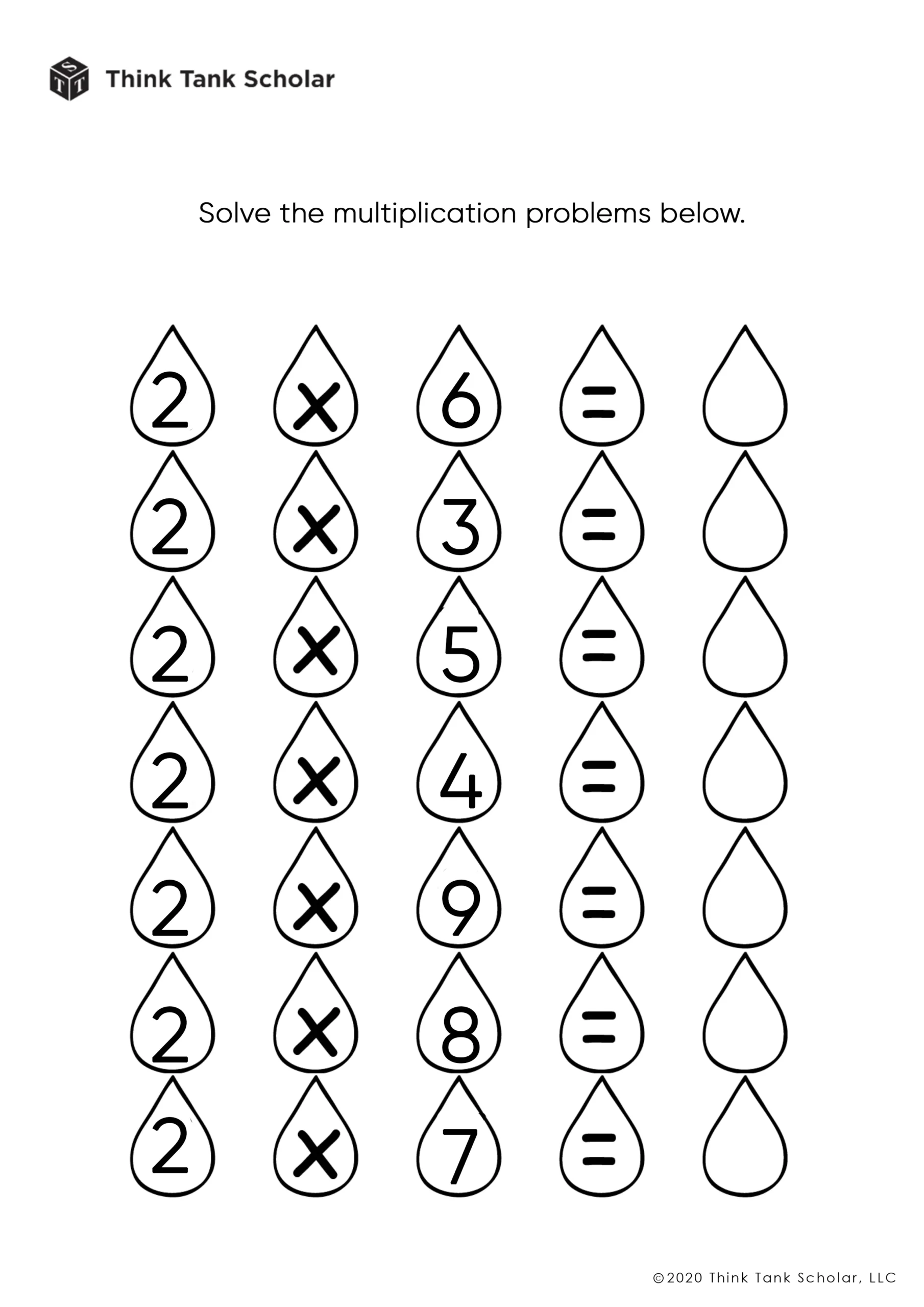 FREE Multiplication Worksheets PDF Exercises Printable Think FREE Multiplication Worksheets PDF Exercises Printable Think