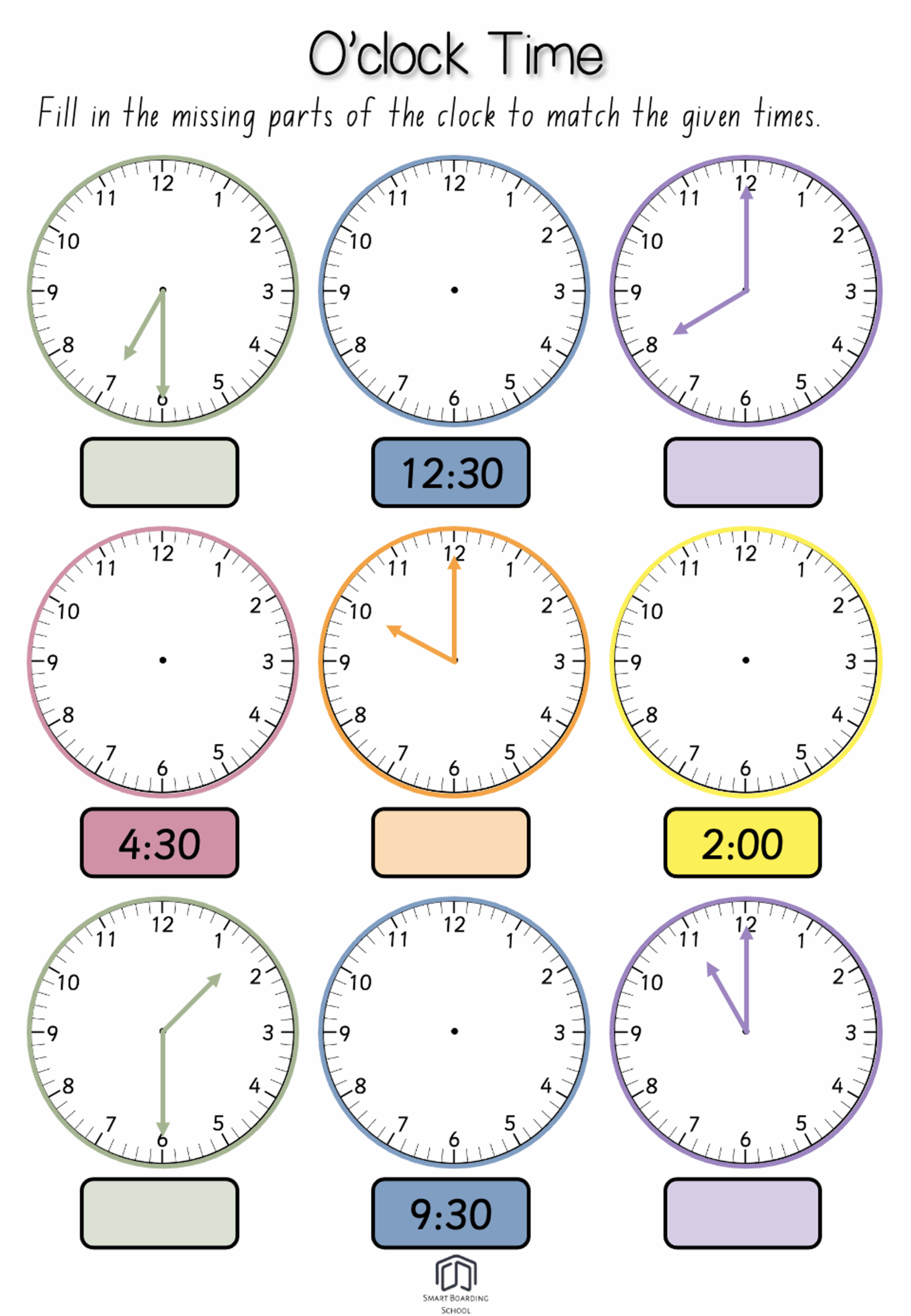 Printable Clock Worksheets Printable Clock Worksheets