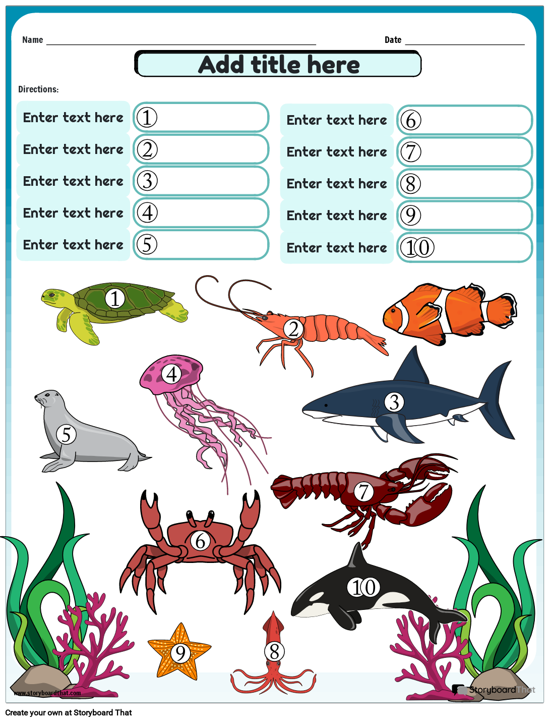 Free Ocean Worksheets Storyboard That Activities For Kids Free Ocean Worksheets Storyboard That Activities For Kids