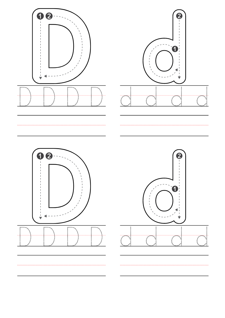 Free Printable Letter D Worksheets Free Printable Letter D Worksheets