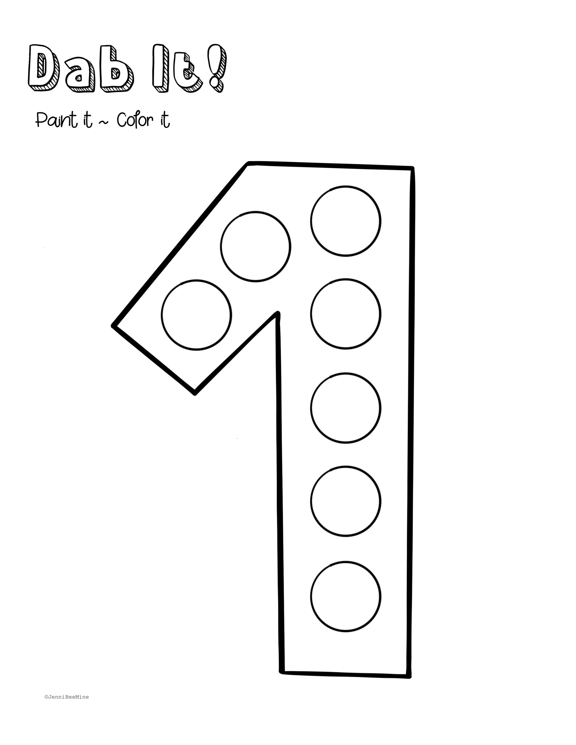 Number 1 Printable Worksheets Number 1 Printable Worksheets