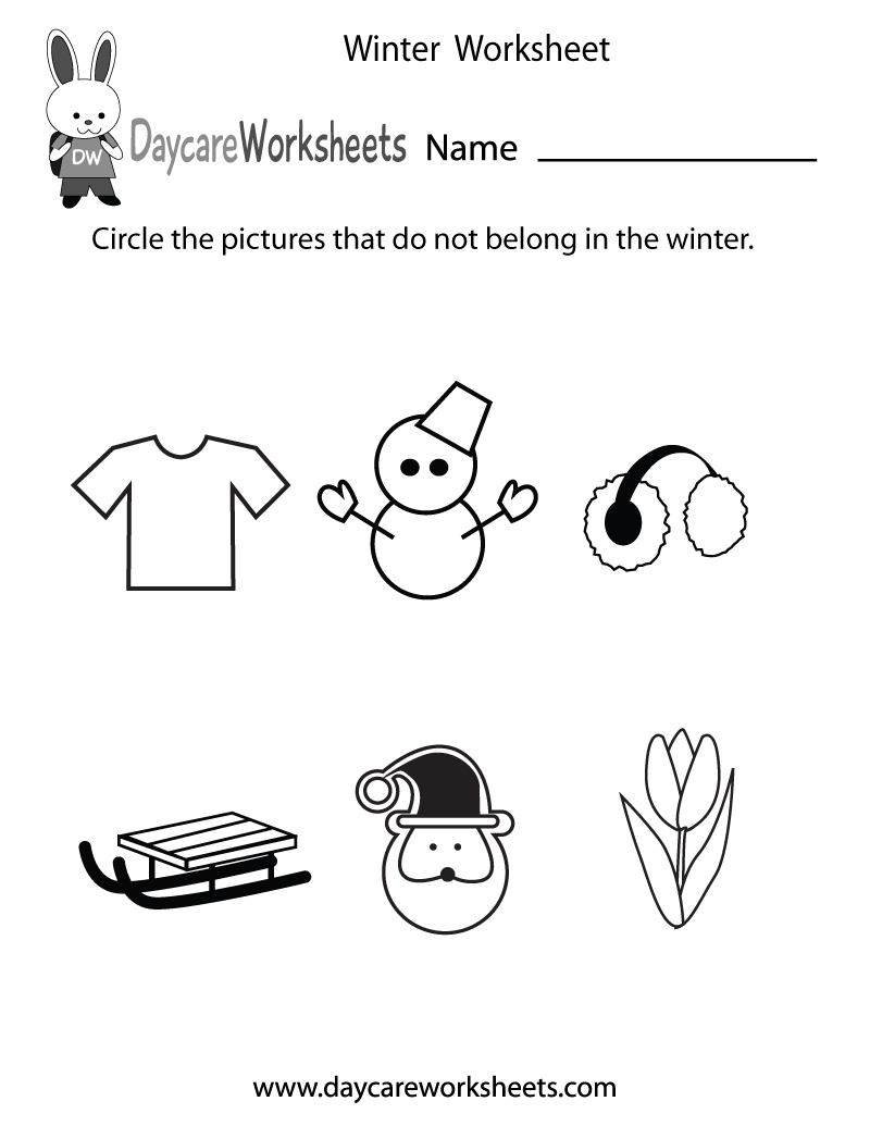Free Printable Winter Worksheets For Preschool Free Printable Winter Worksheets For Preschool