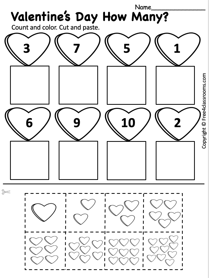 Valentine's Day Printable Worksheets Valentine's Day Printable Worksheets