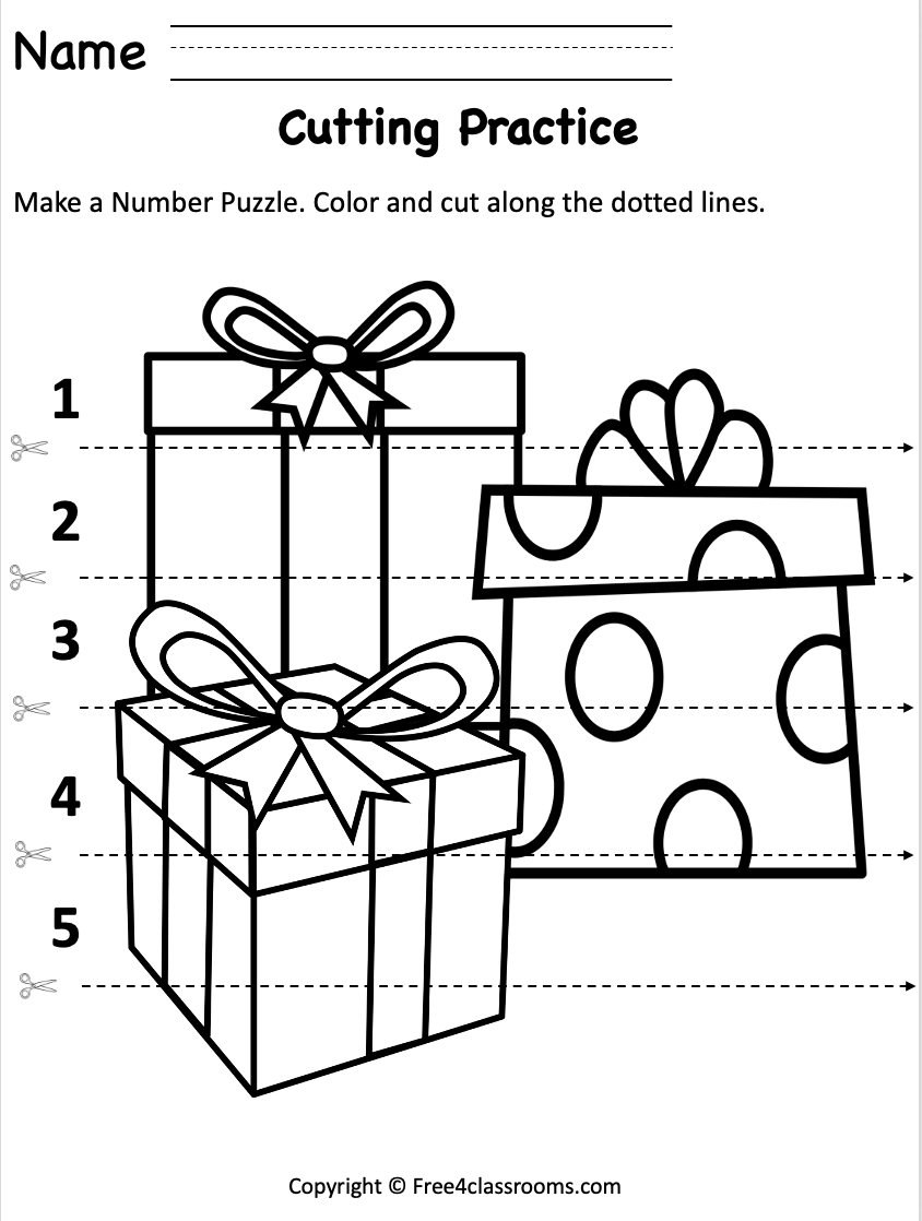 Free Preschool Worksheet Printable Fine Motor Skills Christmas Free Preschool Worksheet Printable Fine Motor Skills Christmas