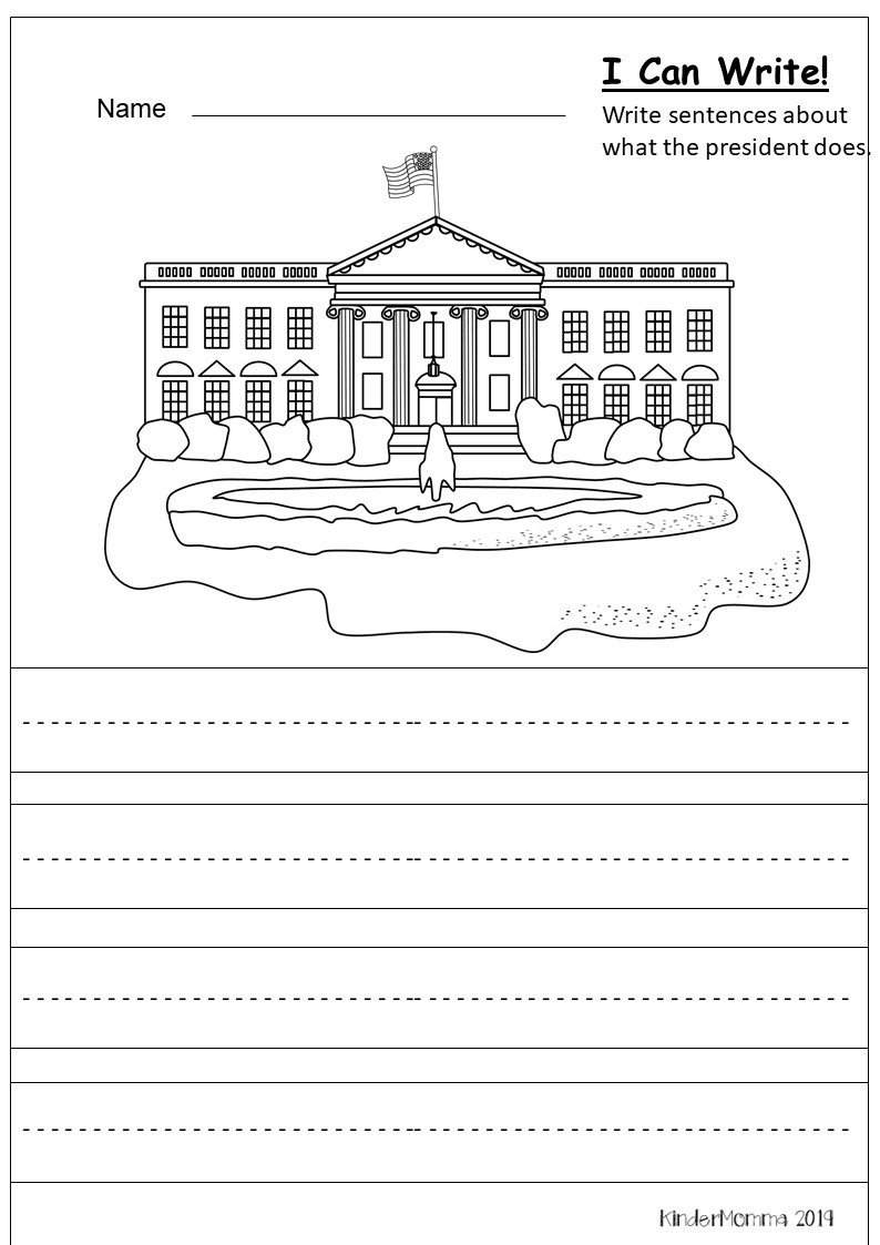 Free President s Day Writing Printable Kindermomma Free President s Day Writing Printable Kindermomma