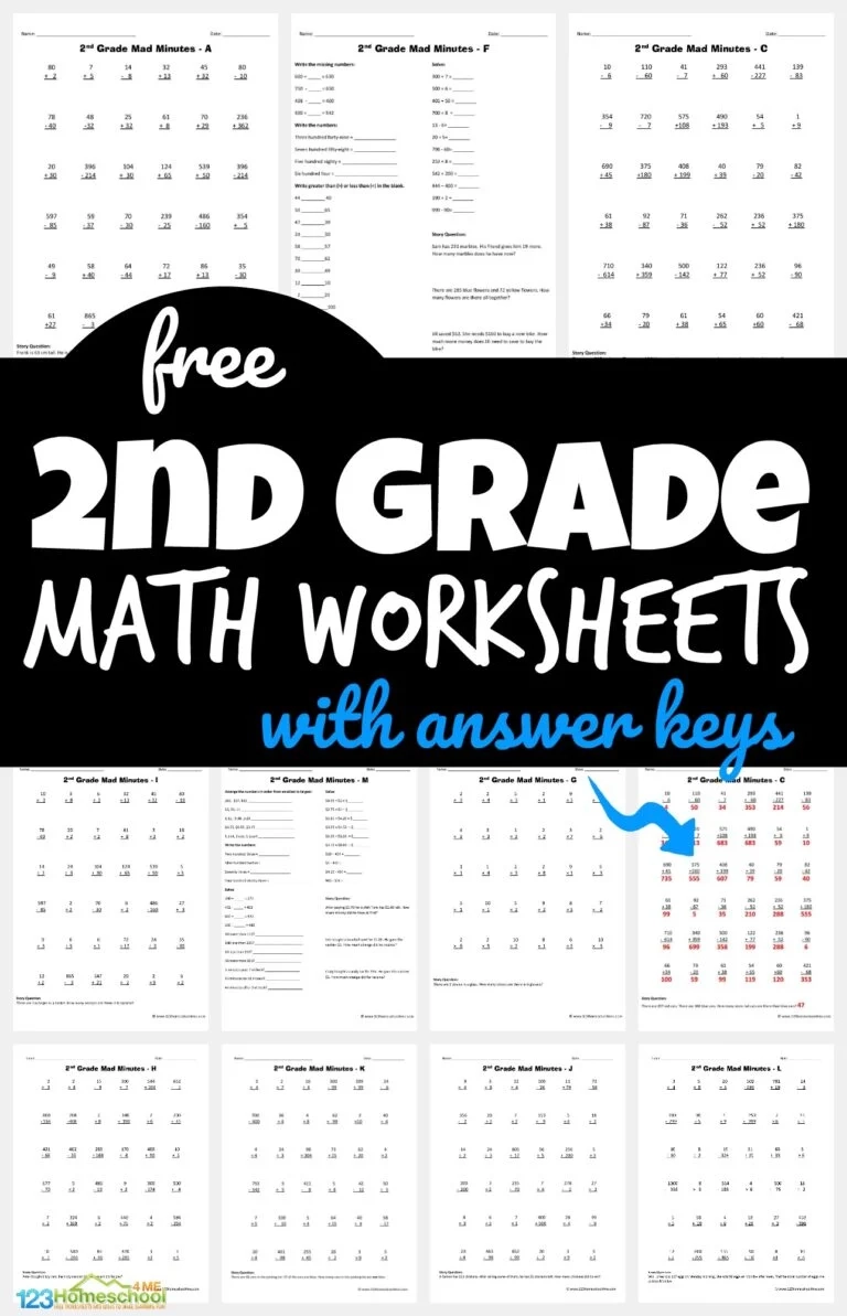 Printable Math Worksheets For 2nd Grade Printable Math Worksheets For 2nd Grade