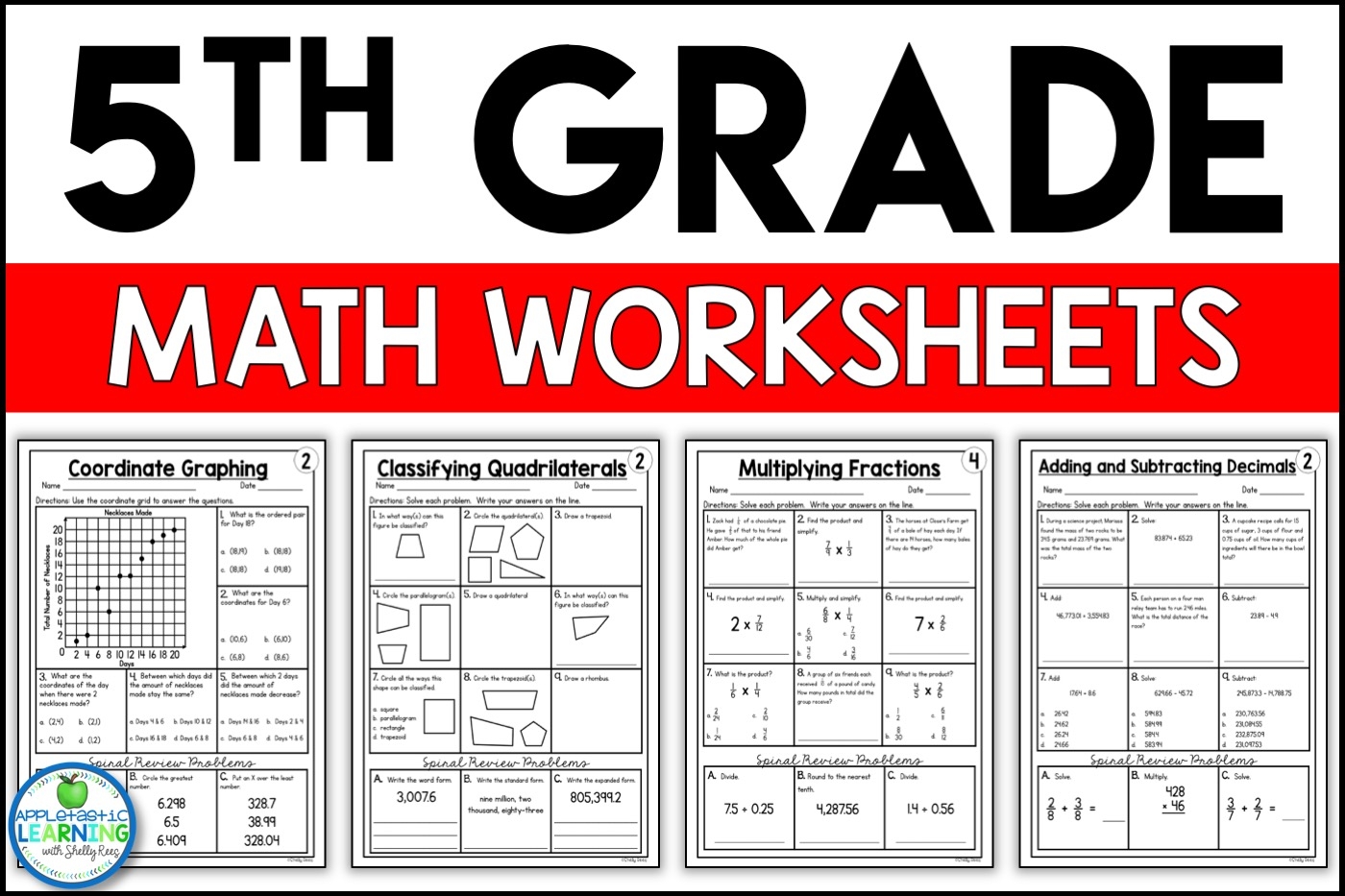 Free Printable 5th Grade Common Core Math Worksheets Appletastic Free Printable 5th Grade Common Core Math Worksheets Appletastic