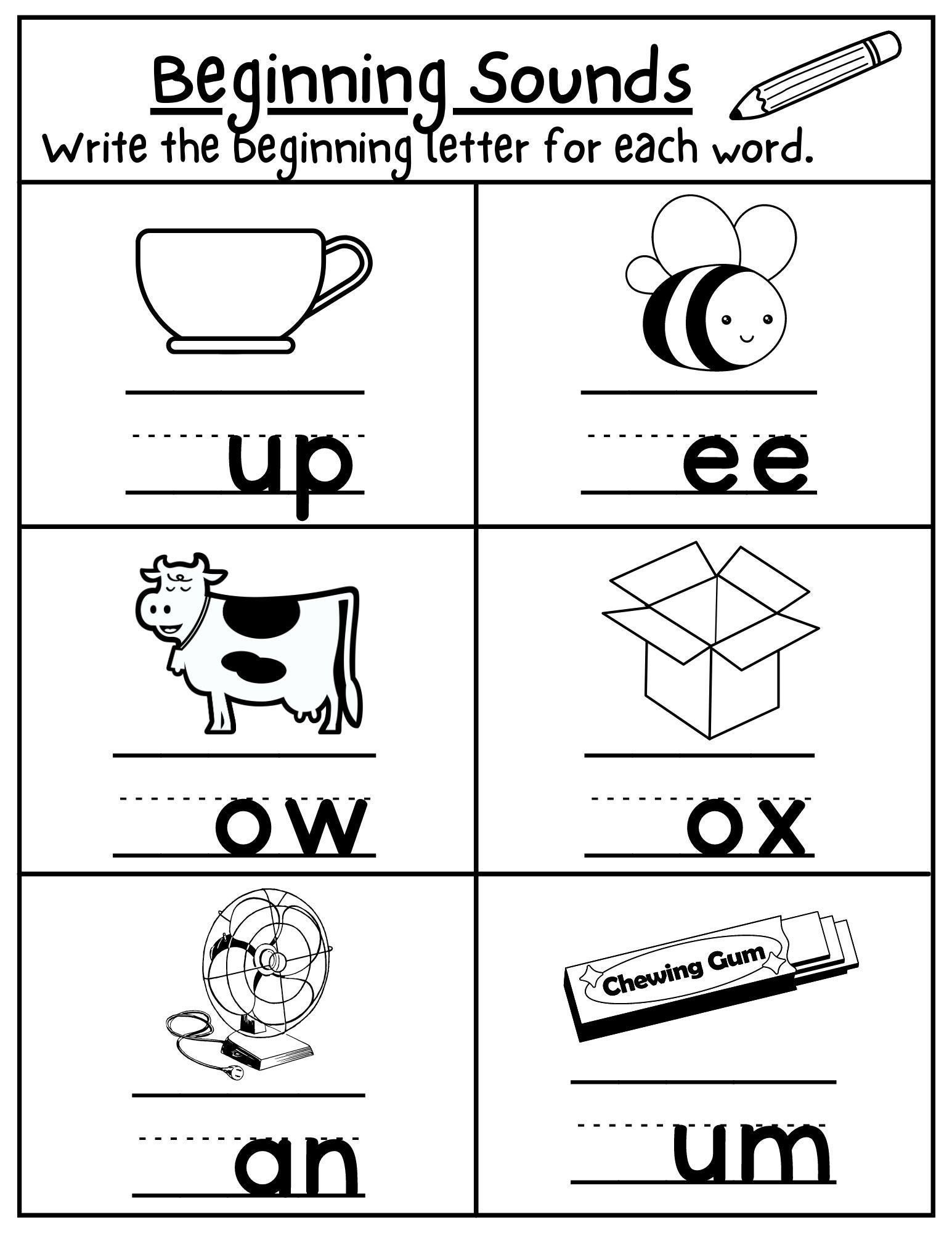 FREE Printable Alphabet Beginning Sounds Worksheets Worksheets FREE Printable Alphabet Beginning Sounds Worksheets Worksheets