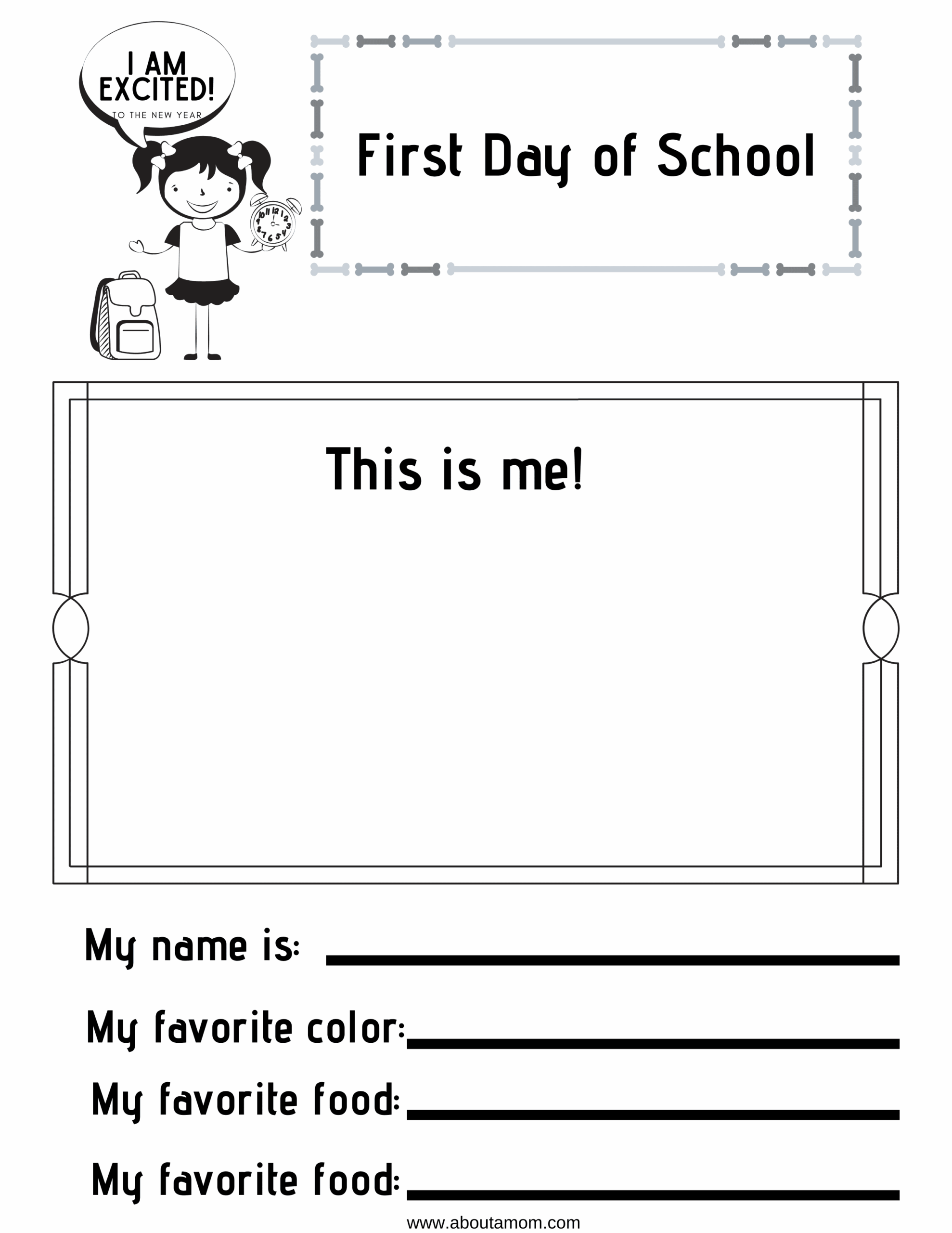free printable back to school worksheets about a mom free printable back to school worksheets about a mom
