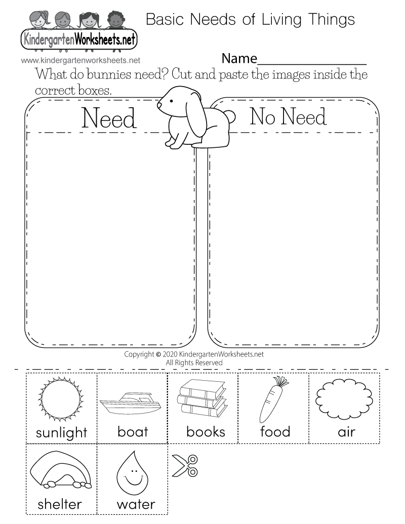 Free Printable Basic Needs Of Living Things Worksheet Free Printable Basic Needs Of Living Things Worksheet