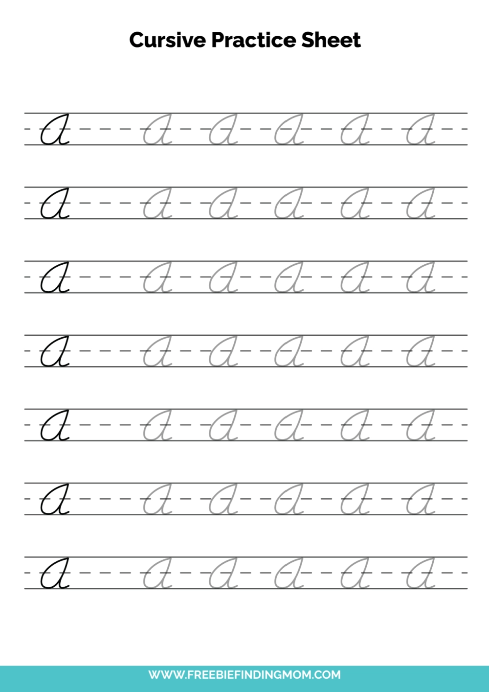 Free Printable Cursive Alphabet Practice Sheets Capital A Free Printable Cursive Alphabet Practice Sheets Capital A