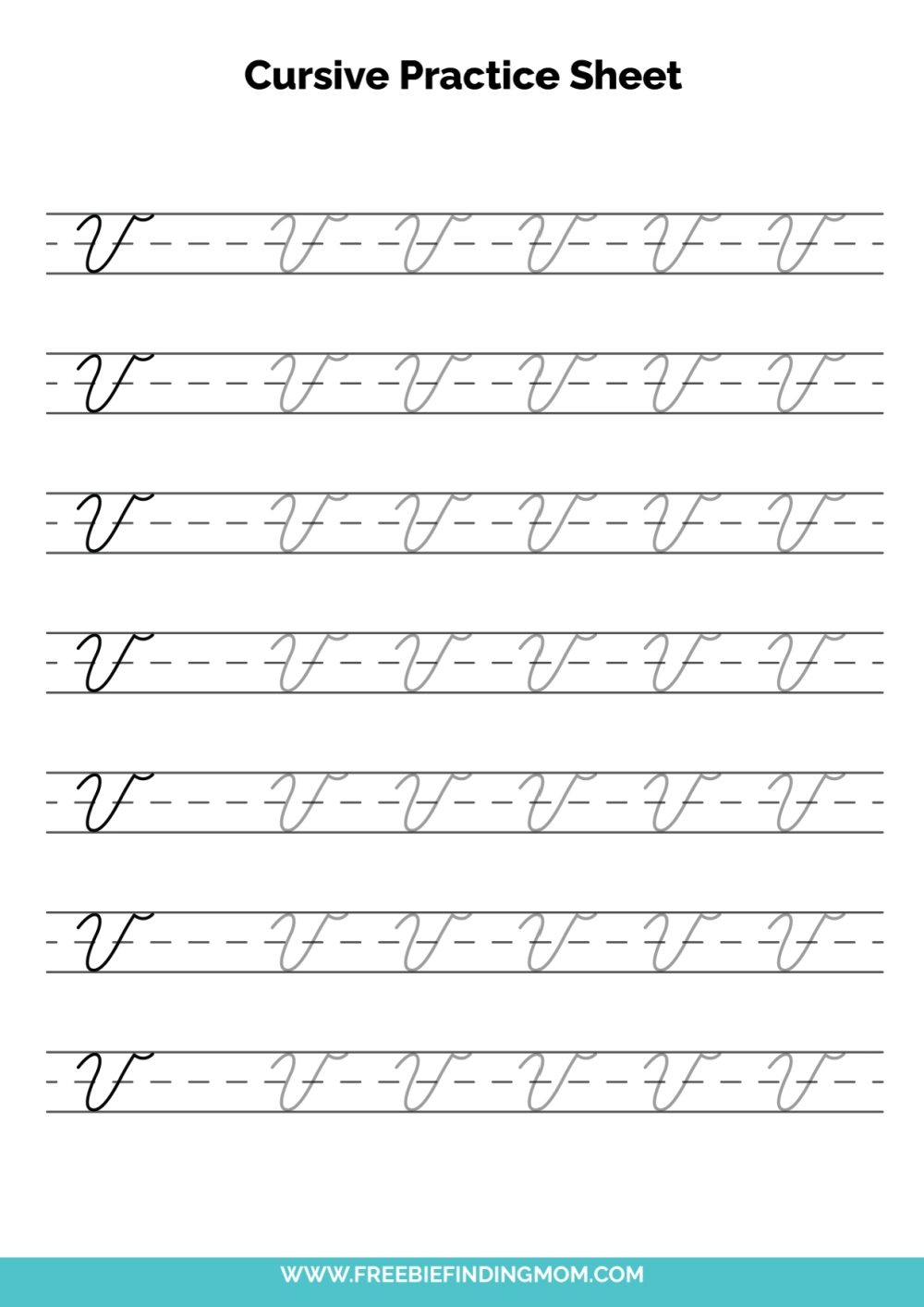 Free Printable Cursive Alphabet Practice Sheets Capital V Free Printable Cursive Alphabet Practice Sheets Capital V