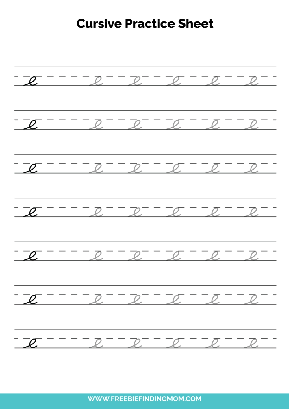 Free Printable Cursive Alphabet Practice Sheets Lowercase E Free Printable Cursive Alphabet Practice Sheets Lowercase E