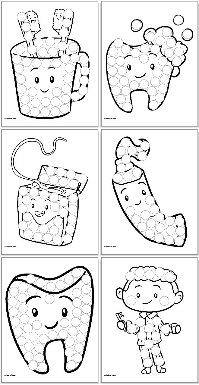 Free Printable Dental Health Dot Marker Coloring Pages Dental Free Printable Dental Health Dot Marker Coloring Pages Dental