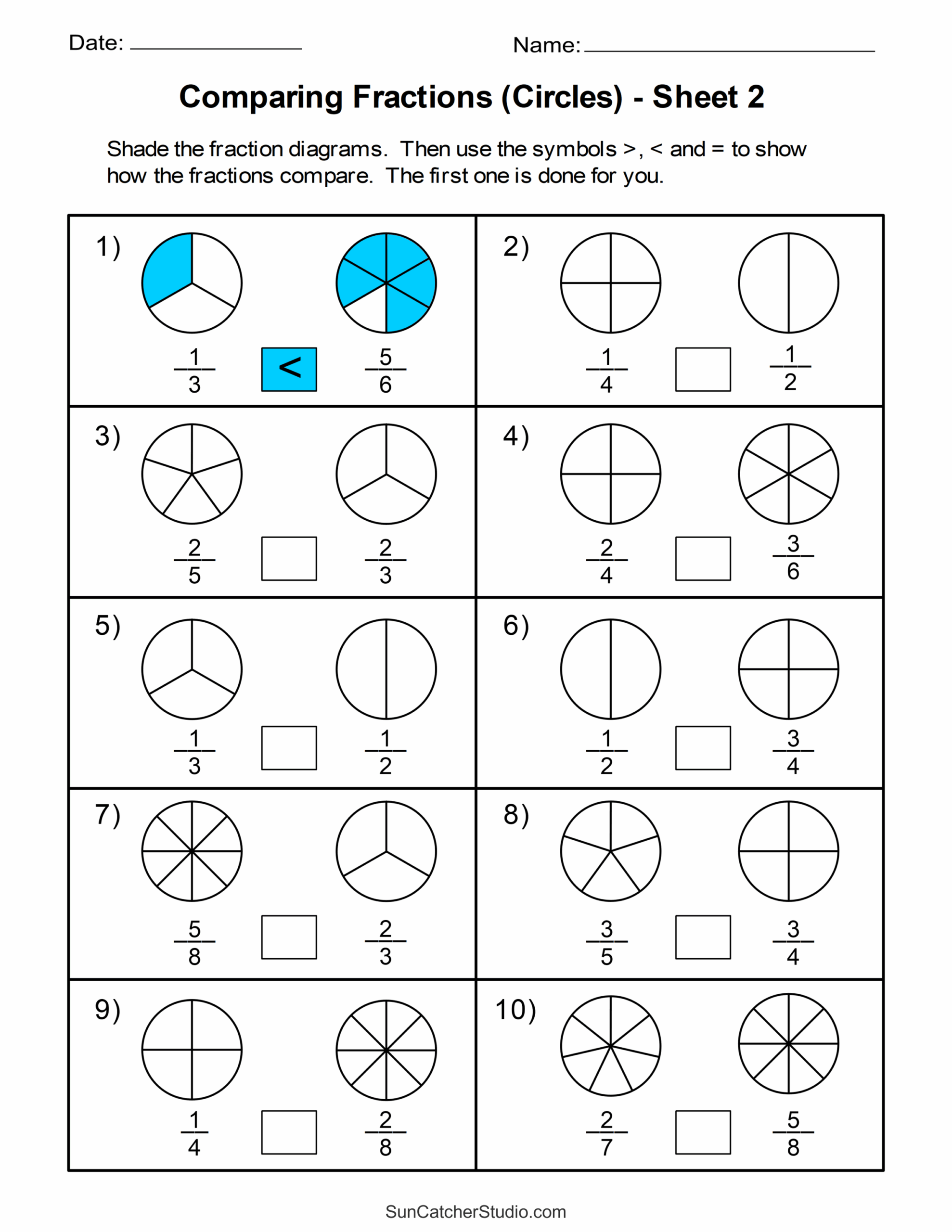 Free Printable Equivalent Fractions Worksheets Free Printable Equivalent Fractions Worksheets