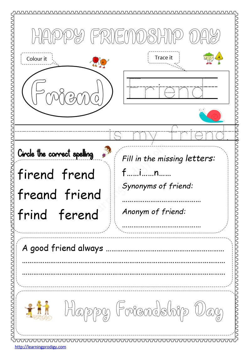 Free Printable Friendship Day Activity For Preschool Friendship Free Printable Friendship Day Activity For Preschool Friendship