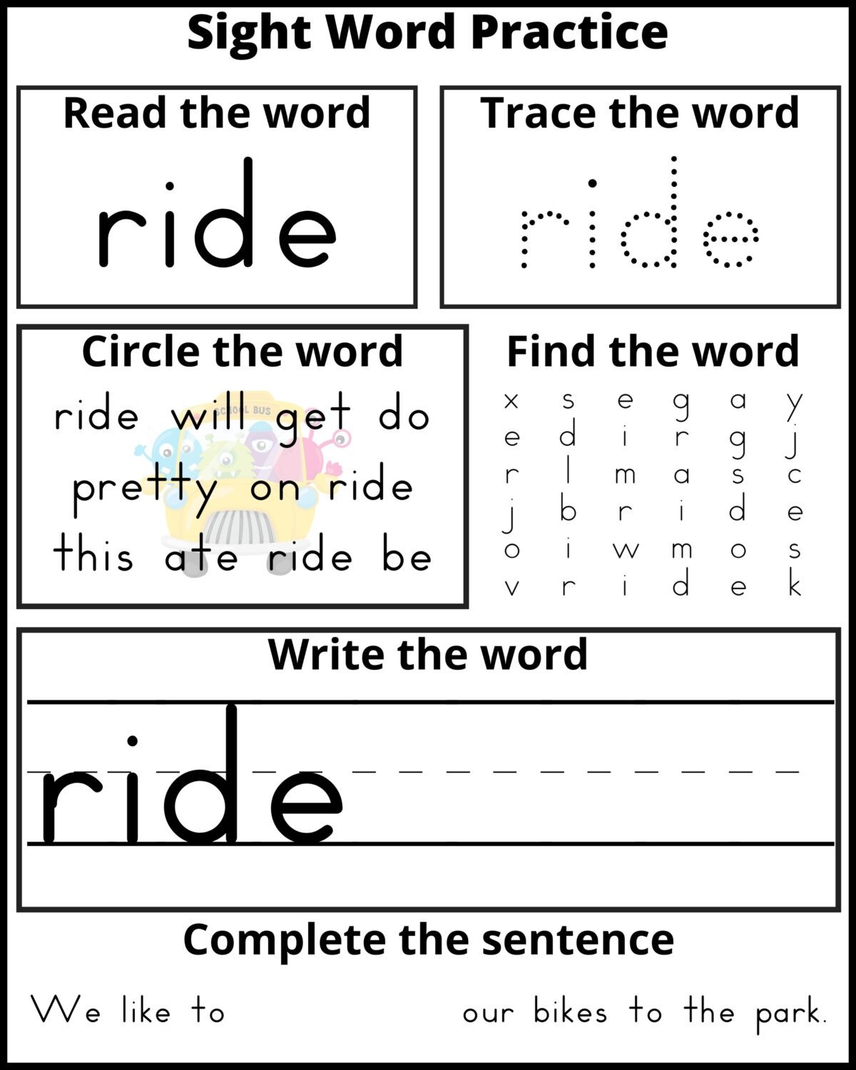 Free Printable Kindergarten Sight Word Practice Sheets Frugal Free Printable Kindergarten Sight Word Practice Sheets Frugal