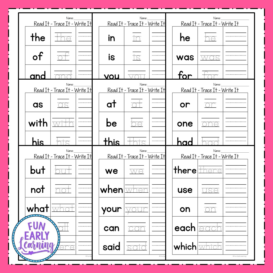 Free Printable Kindergarten Sight Words Worksheets Pdf Free Printable Kindergarten Sight Words Worksheets Pdf