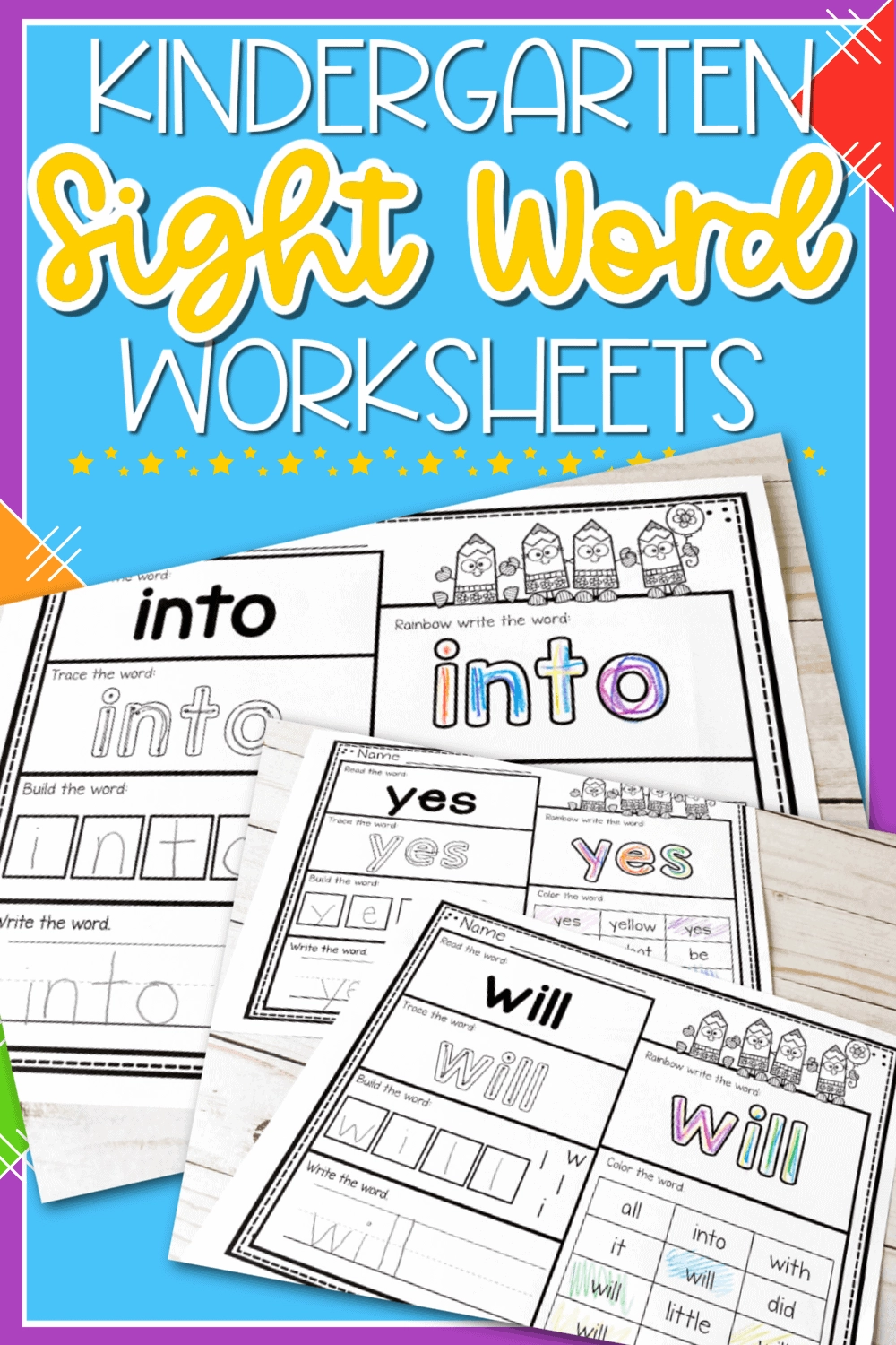 Free Printable Sight Word Worksheets For Kindergarten Free Printable Sight Word Worksheets For Kindergarten