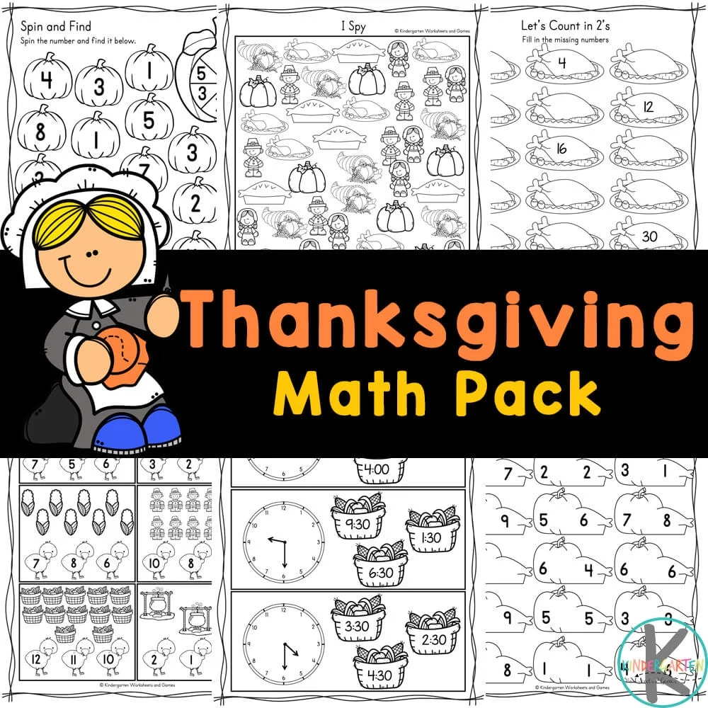 Free Printable Thanksgiving Math Worksheets For Kindergarten Free Printable Thanksgiving Math Worksheets For Kindergarten
