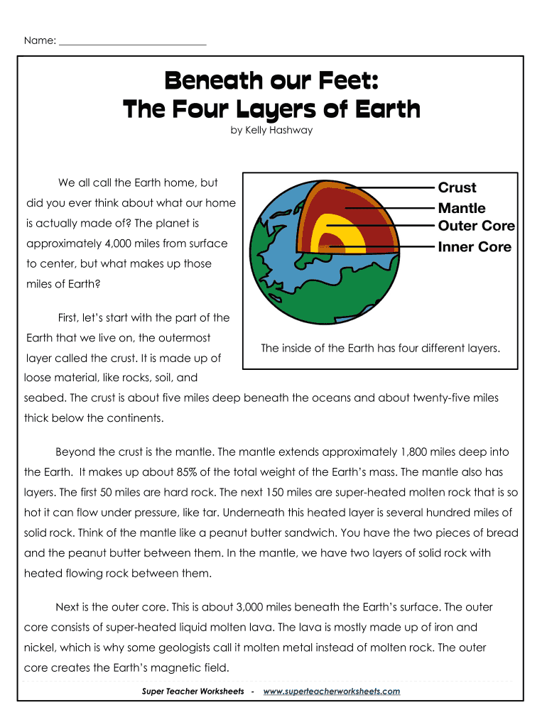 Free Printable Layers Of The Earth Worksheets Fill Out amp Sign Free Printable Layers Of The Earth Worksheets Fill Out amp Sign