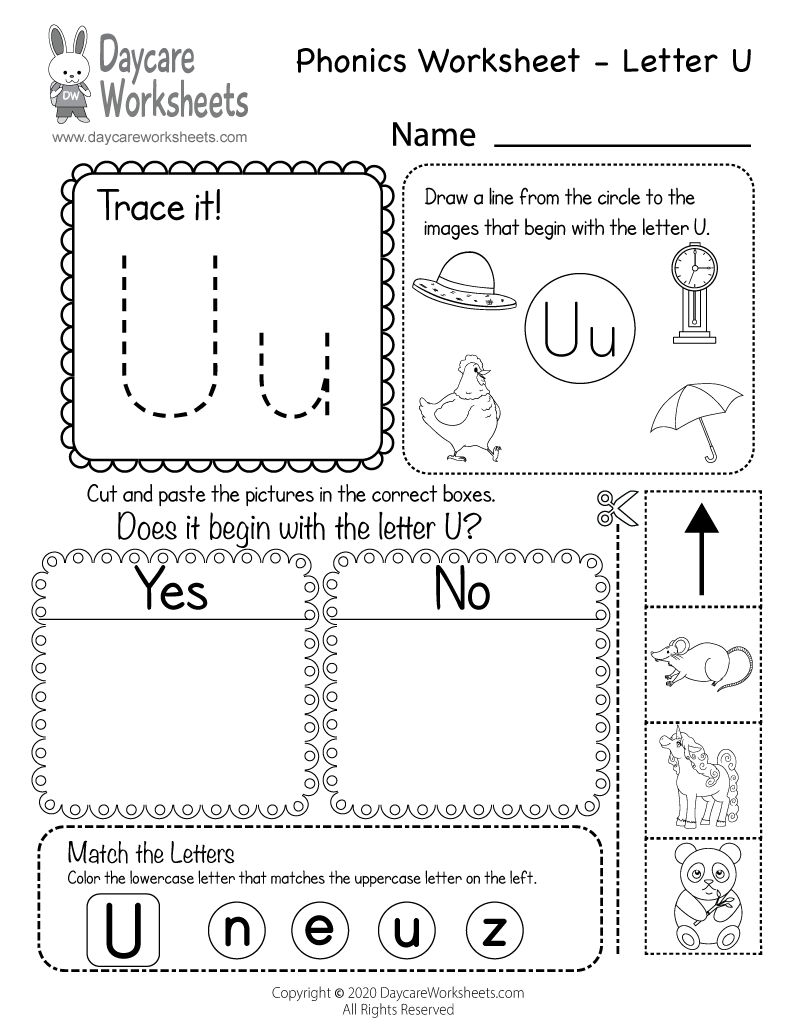 Free Printable Letter U Worksheets For Preschool Free Printable Letter U Worksheets For Preschool