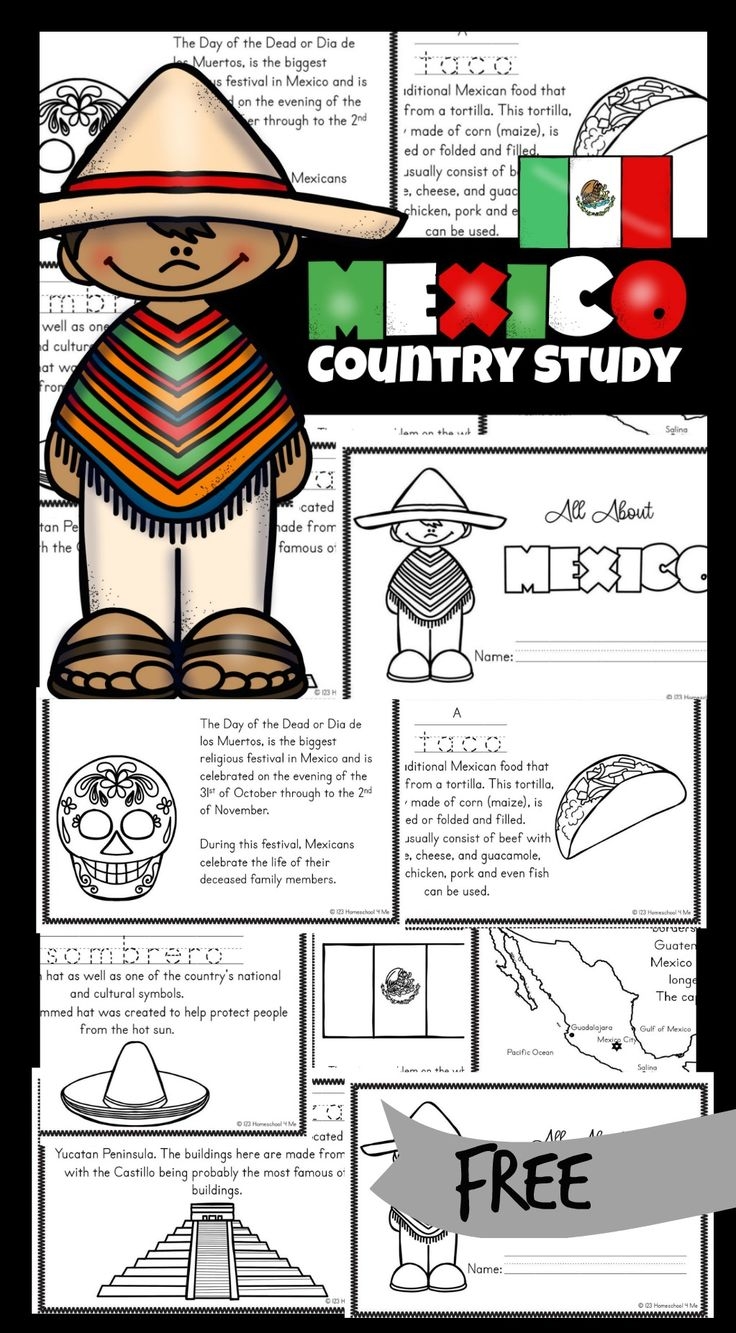 FREE Printable Mexico For Kids Worksheets FREE Printable Mexico For Kids Worksheets