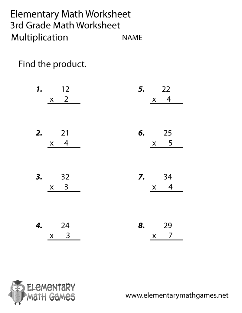 Free Printable 3rd Grade Multiplication Worksheets Free Printable 3rd Grade Multiplication Worksheets