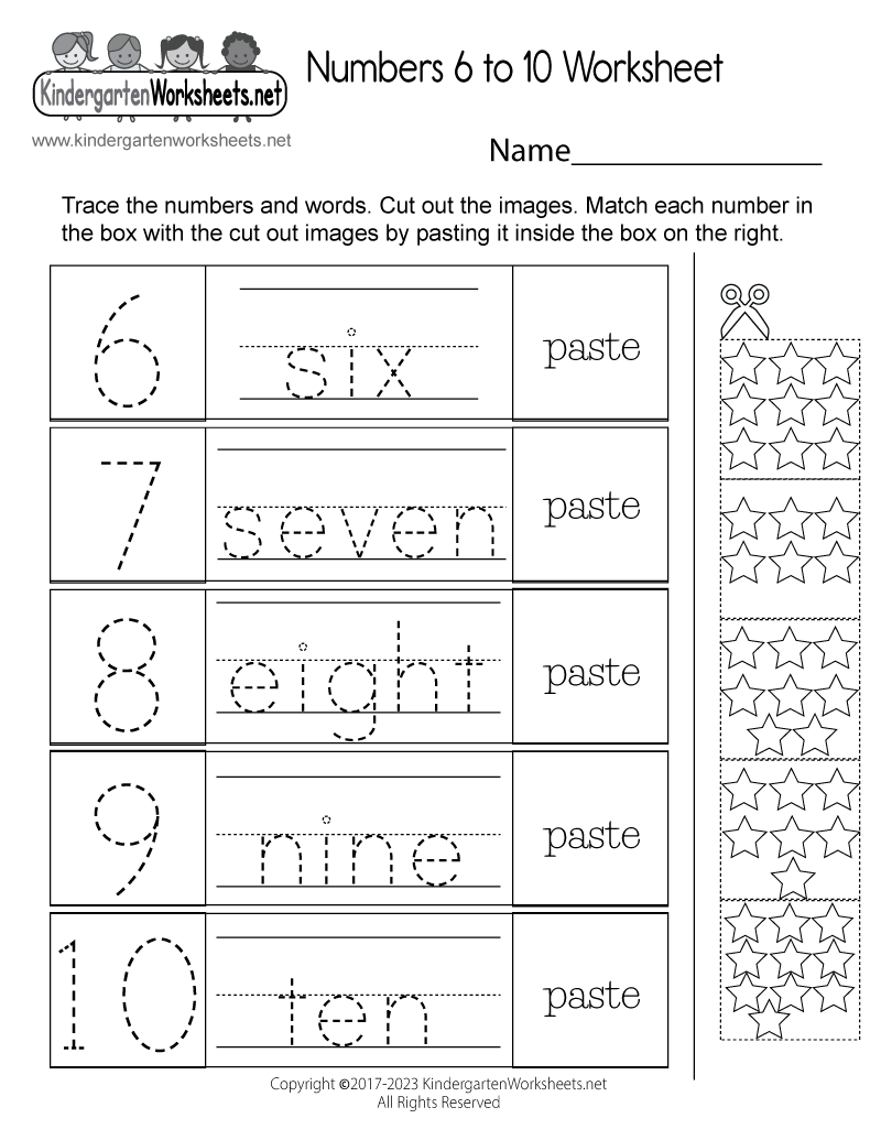 Free Printable Numbers 6 To 10 Worksheet Free Printable Numbers 6 To 10 Worksheet