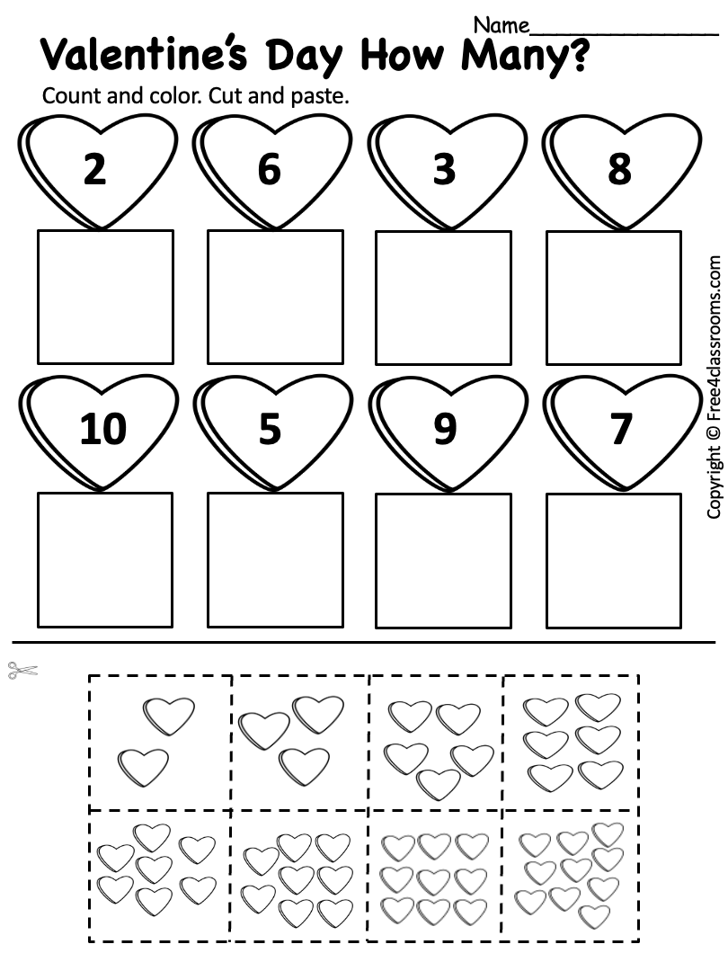 Free Printable Preschool Worksheet Valentine s Day Cut And Paste Free Printable Preschool Worksheet Valentine s Day Cut And Paste