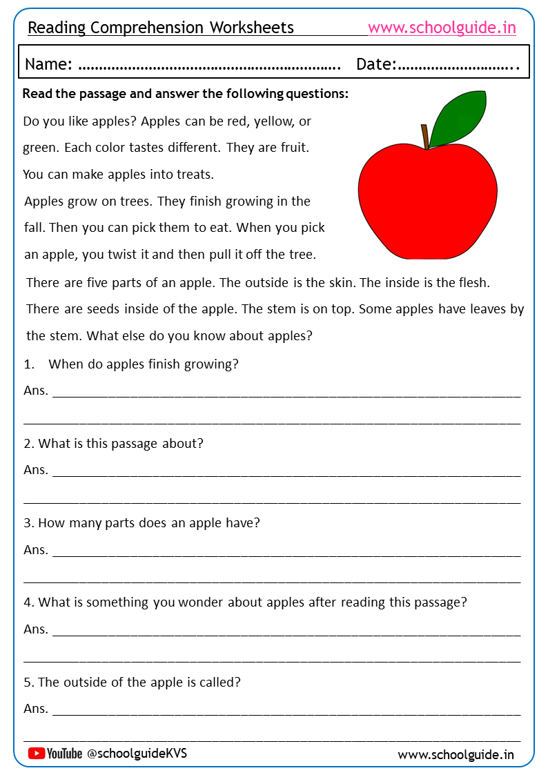 Free Printable 4th Grade Reading Comprehension Worksheets Free Printable 4th Grade Reading Comprehension Worksheets