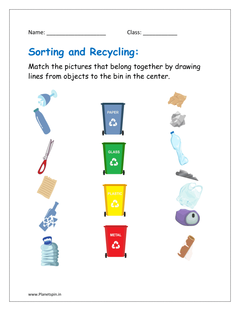 Free Printable Recycling Worksheets For Kindergarten Free Printable Recycling Worksheets For Kindergarten