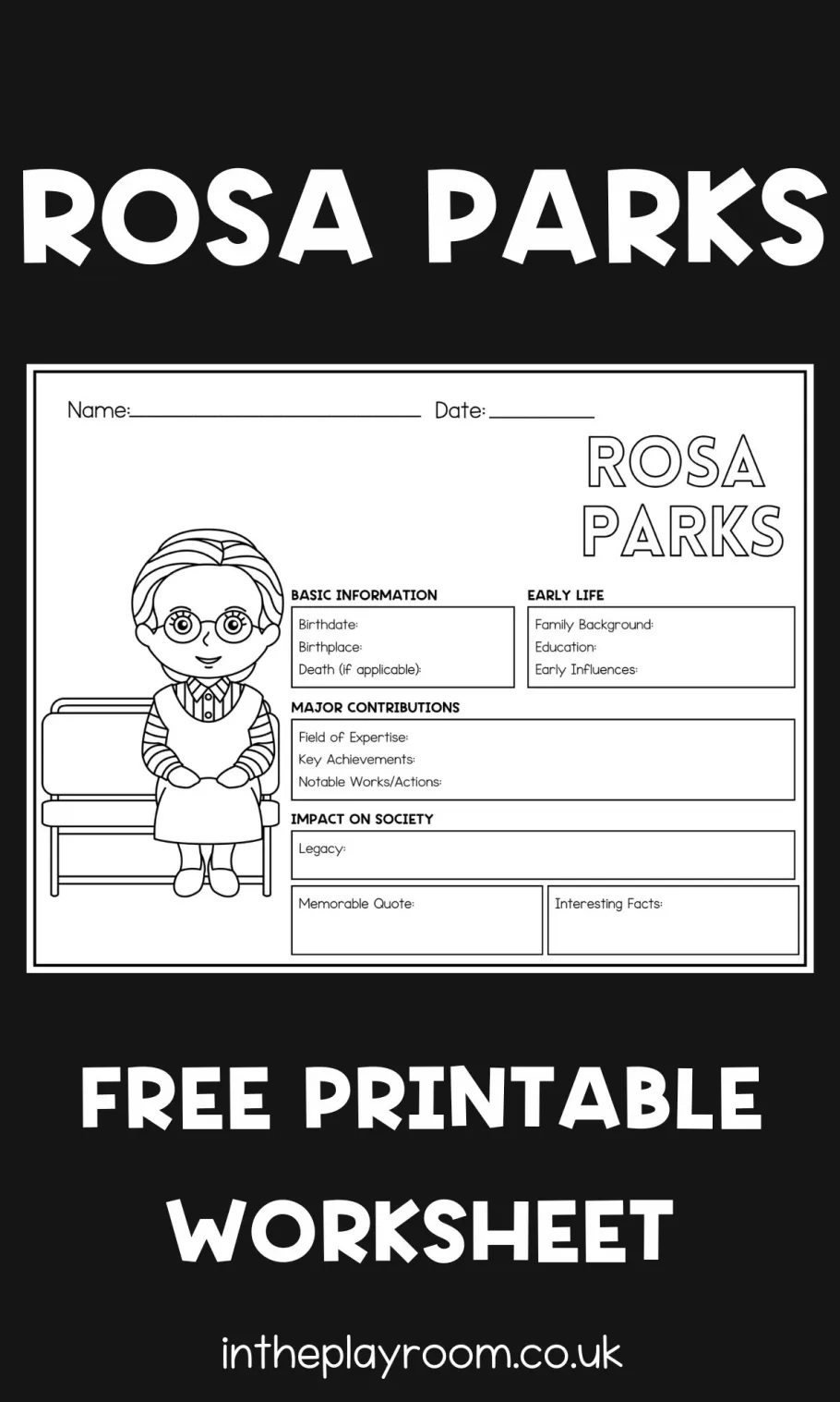 Free Printable Rosa Parks Worksheet For Kids In The Playroom Free Printable Rosa Parks Worksheet For Kids In The Playroom