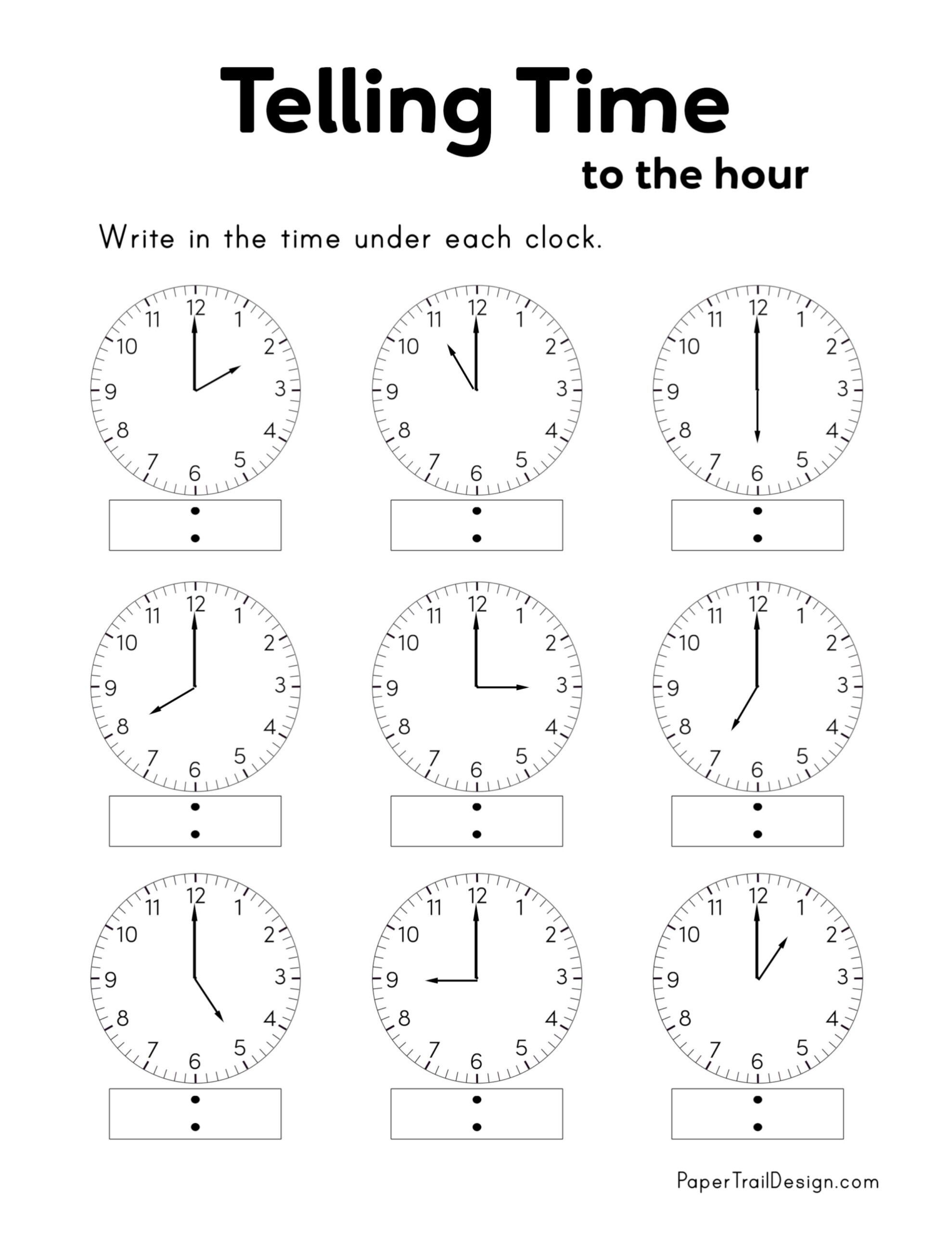 Free Printable Telling Time Worksheets Kiddoworksheets Free Printable Telling Time Worksheets Kiddoworksheets