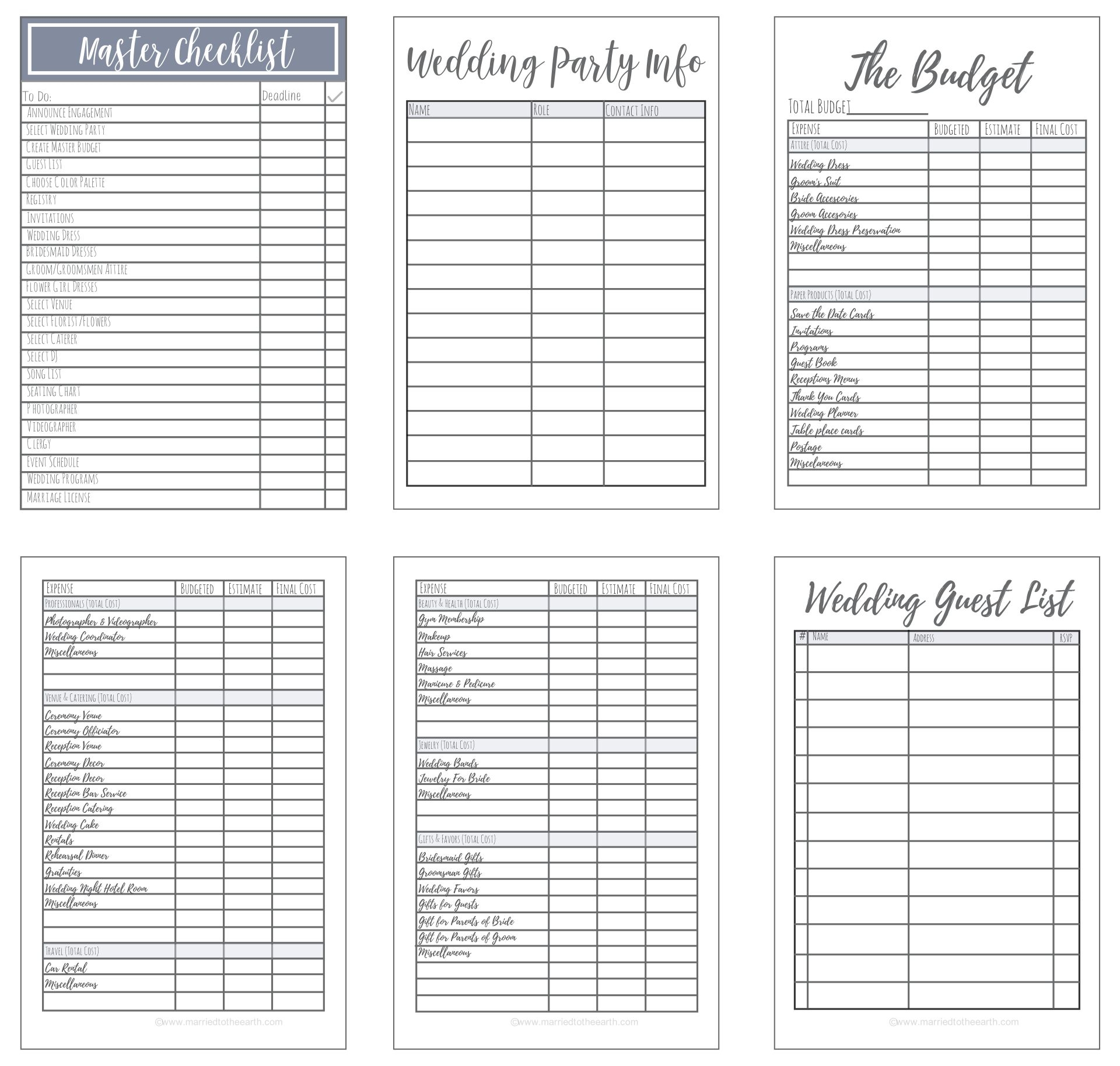Free Printable Wedding Planner For Wedding Binder Worksheets Free Printable Wedding Planner For Wedding Binder Worksheets