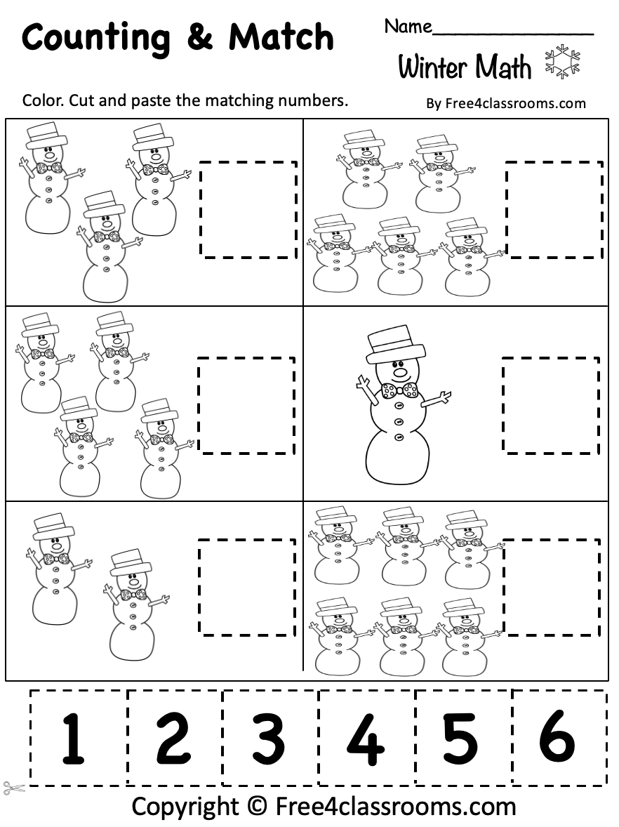 Free Winter Printable Worksheets Free Winter Printable Worksheets