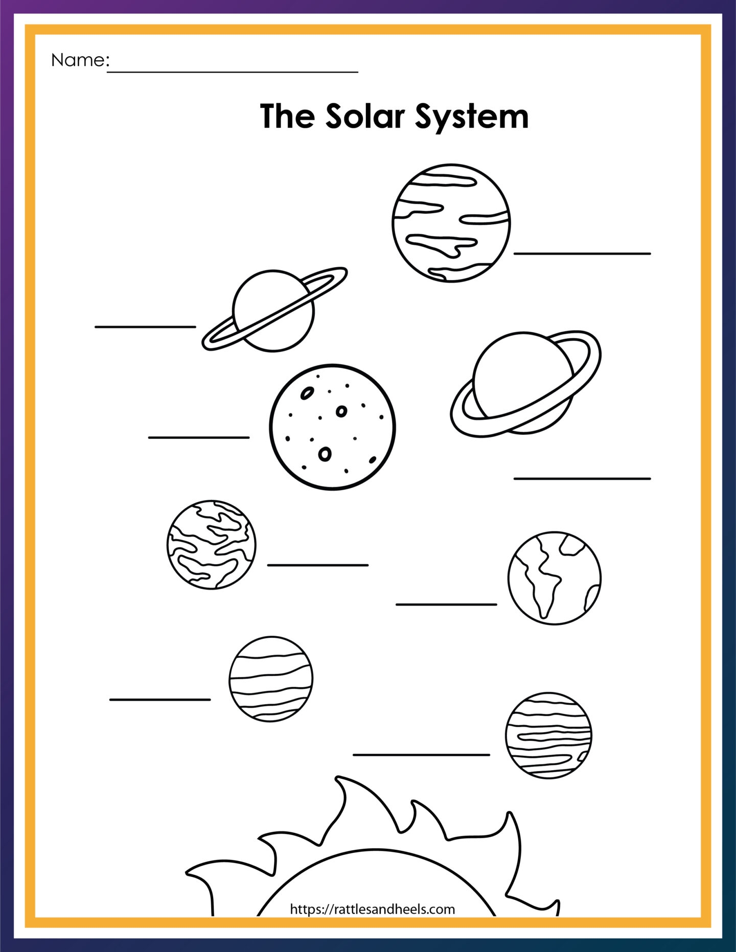 Free Solar System Worksheets For Kids Free Solar System Worksheets For Kids