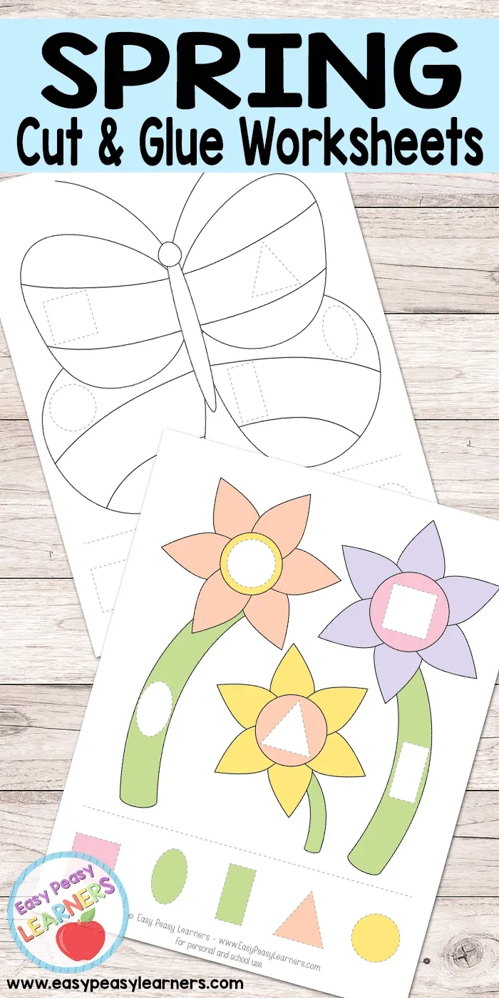 Free Spring Cut And Glue Worksheets Easy Peasy Learners Free Spring Cut And Glue Worksheets Easy Peasy Learners