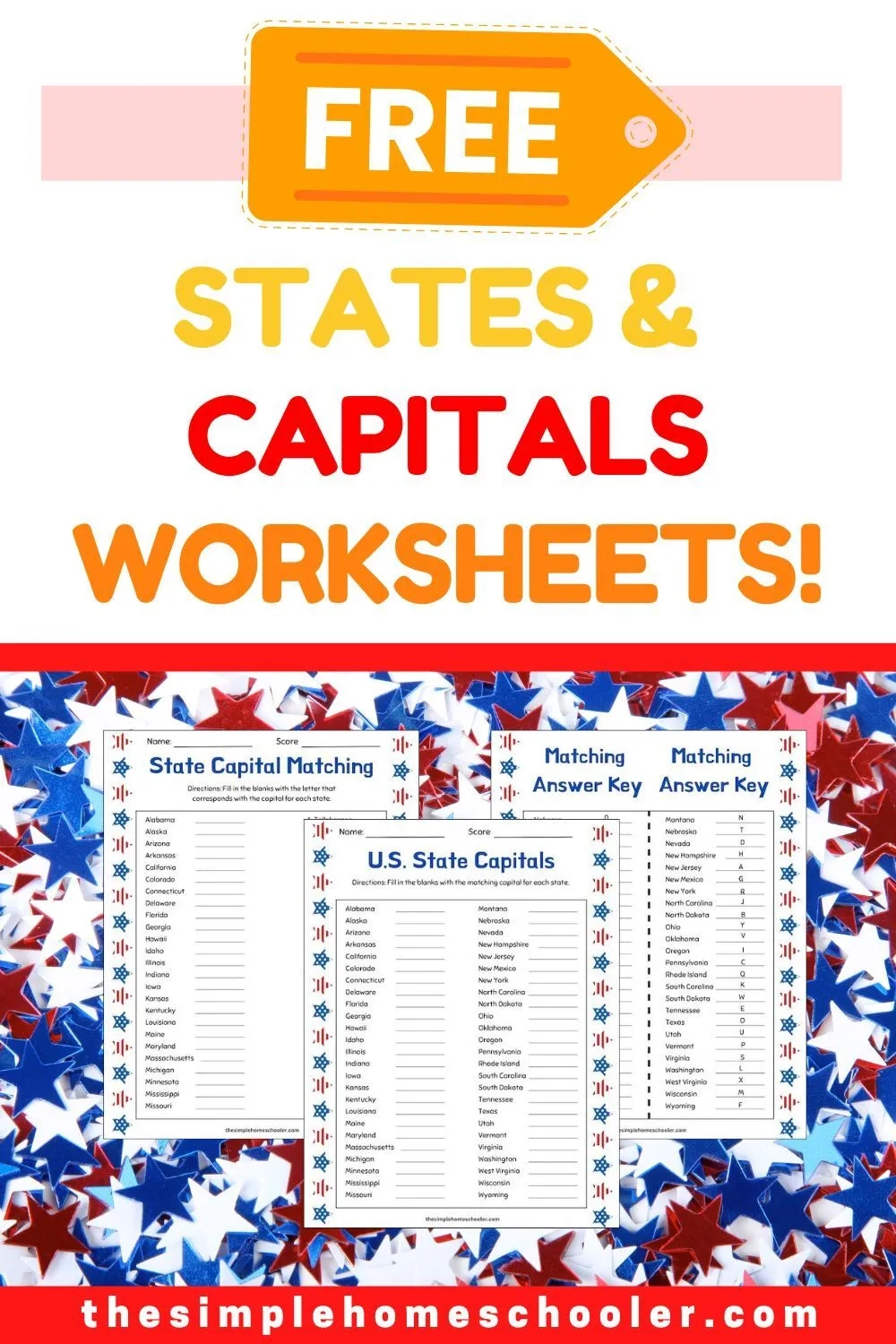 Free States amp Capitals Worksheet Packet Easy Print The Simple Free States amp Capitals Worksheet Packet Easy Print The Simple