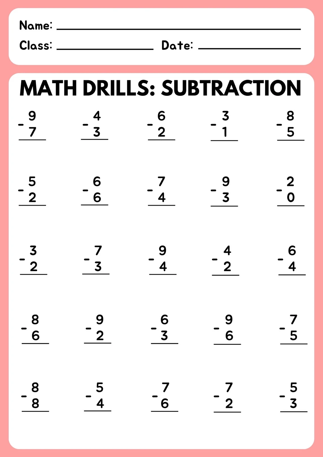 Adding And Subtracting Printable Worksheets Adding And Subtracting Printable Worksheets