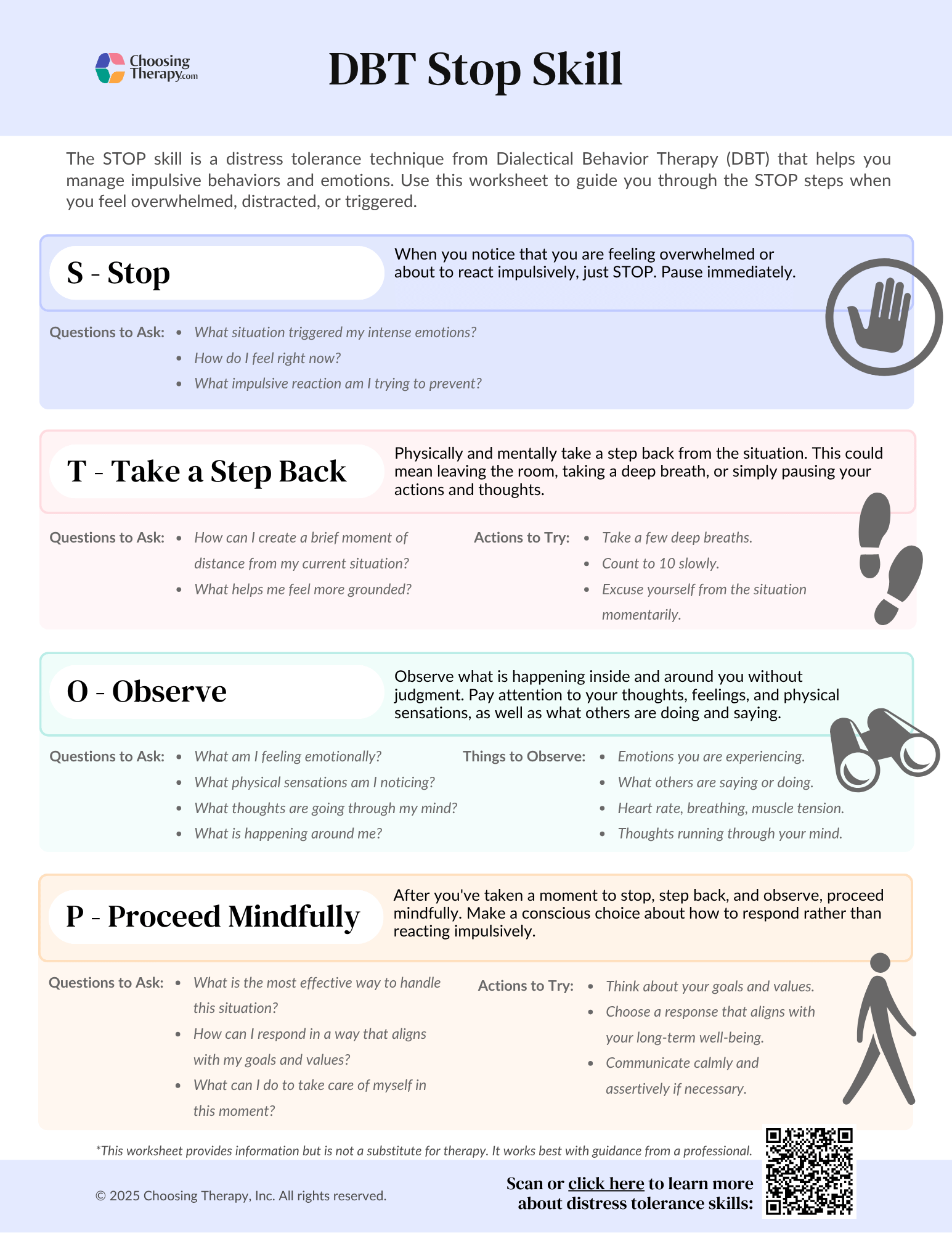 Printable Therapy Worksheets
