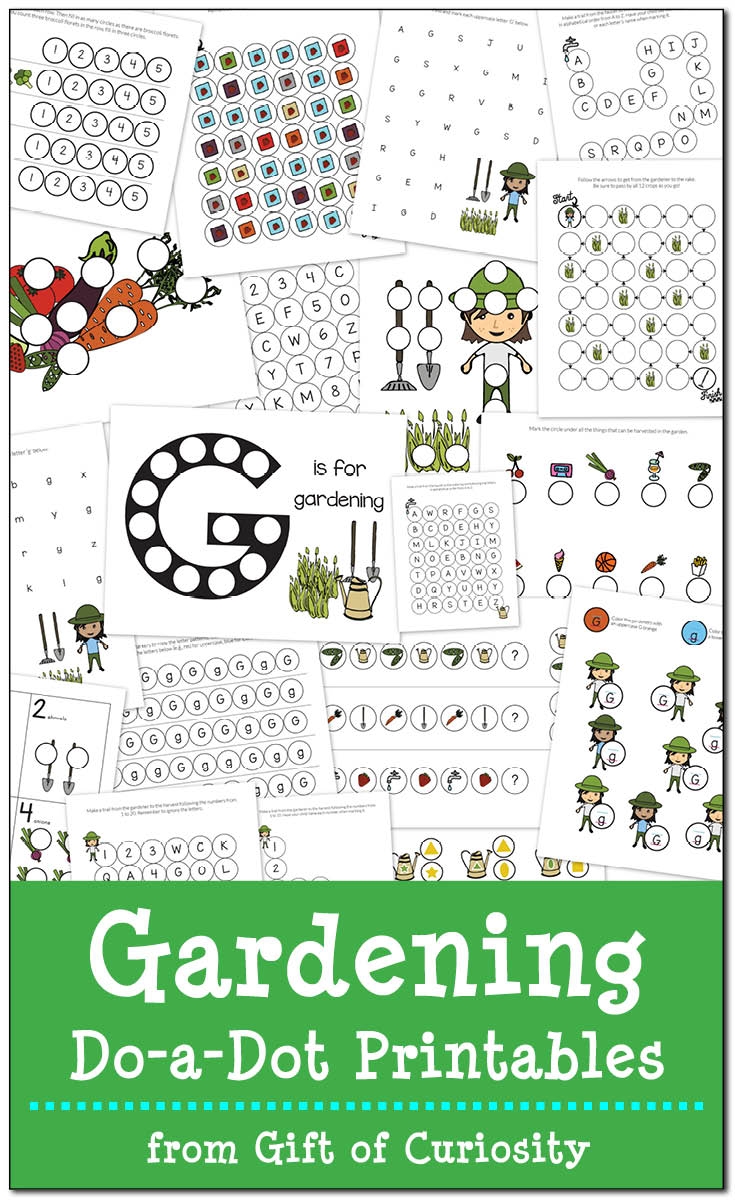 Gardening Do a Dot Printables free Gift Of Curiosity Gardening Do a Dot Printables free Gift Of Curiosity