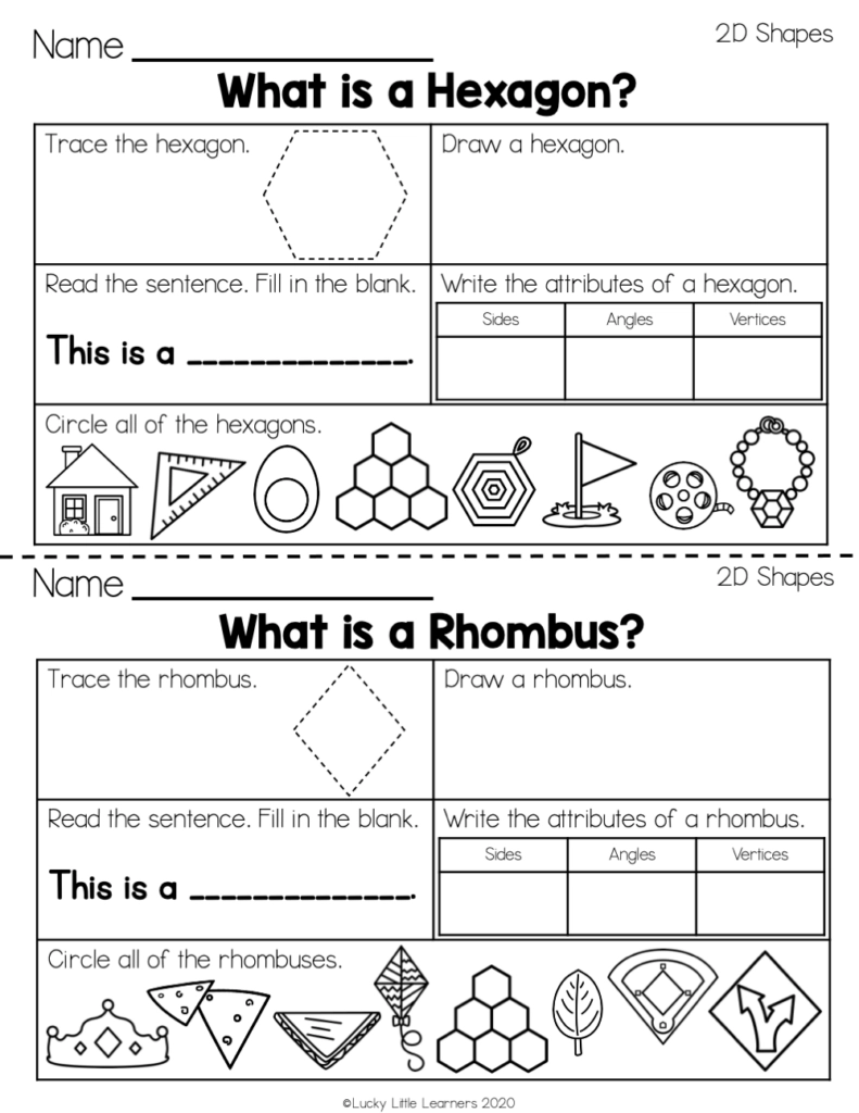 Geometry Worksheets For 2nd Grade Lucky Little Learners Geometry Worksheets For 2nd Grade Lucky Little Learners