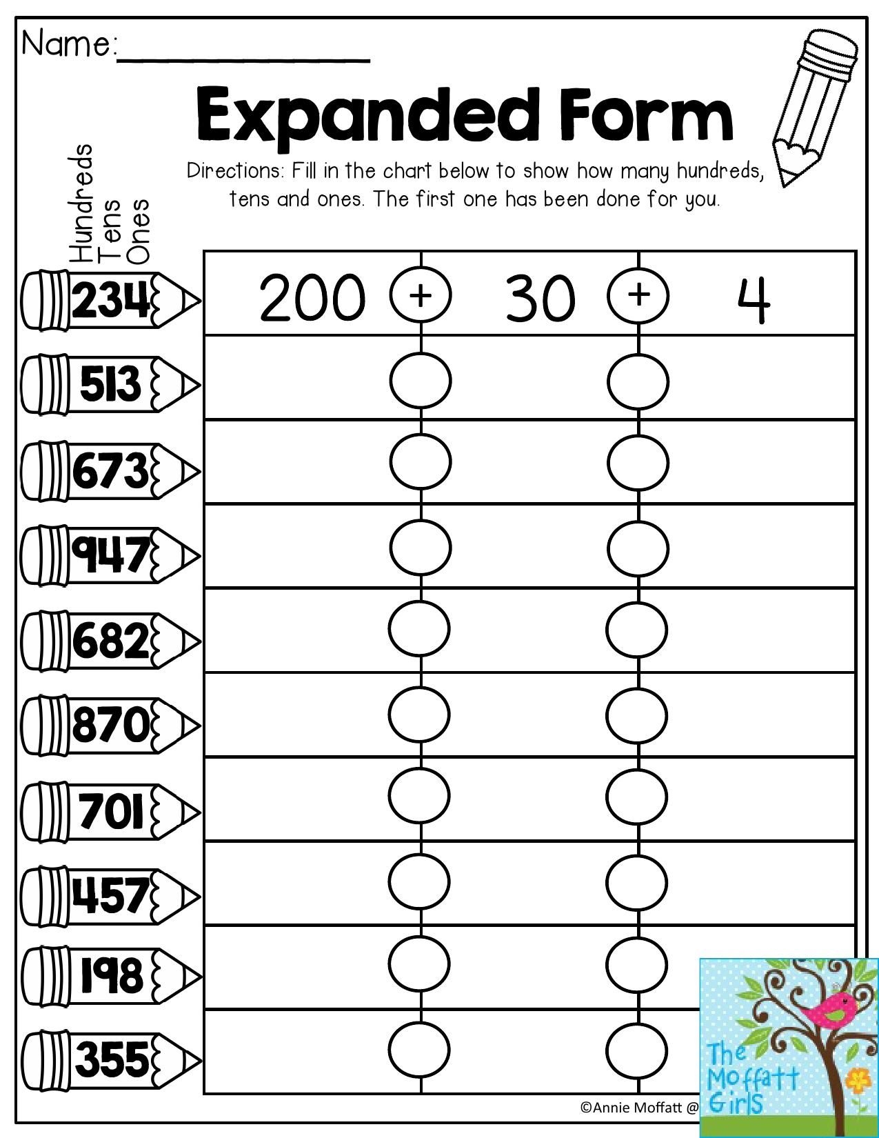 Grade 2 Place Value Worksheets Write Numbers In Expanded Form Grade 2 Place Value Worksheets Write Numbers In Expanded Form
