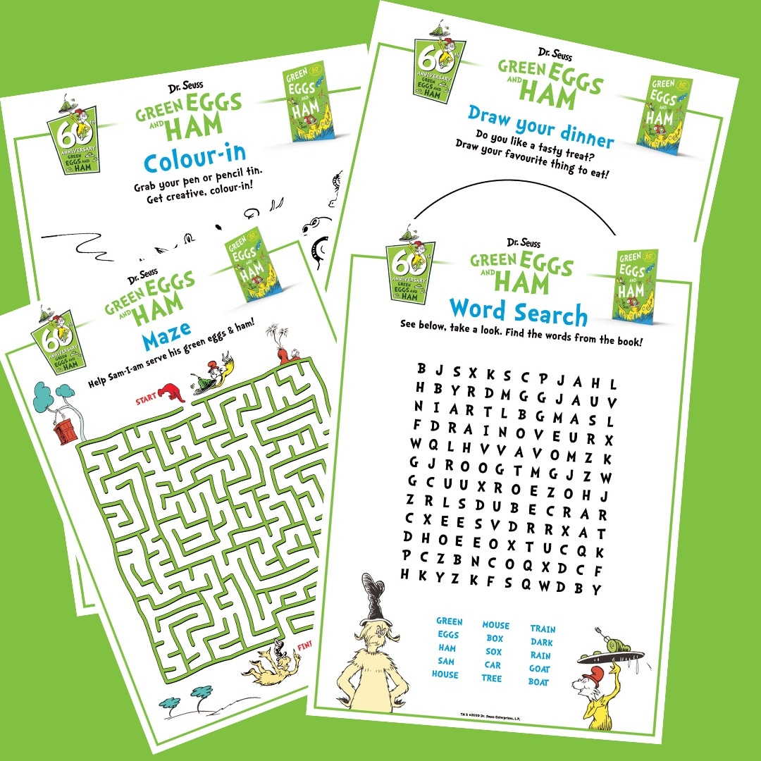 Green Eggs And Ham Activity Sheets HarperCollins Children s Books Green Eggs And Ham Activity Sheets HarperCollins Children s Books