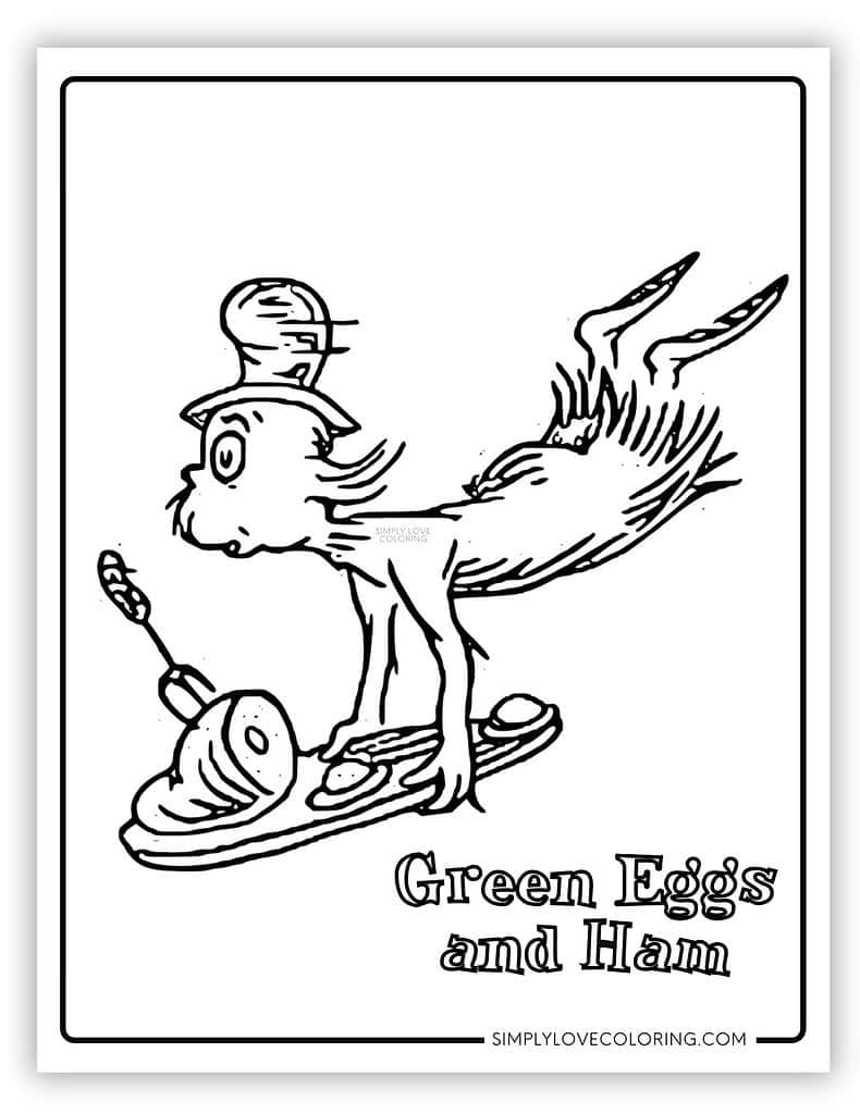 Green Eggs And Ham Coloring Pages Free PDF Printables Simply Green Eggs And Ham Coloring Pages Free PDF Printables Simply