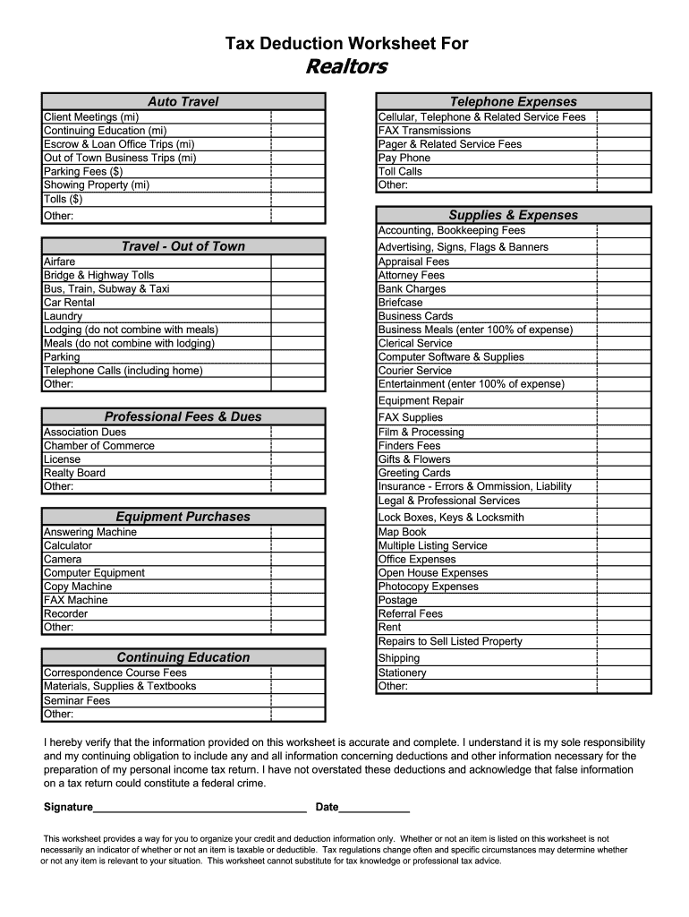 Haller Group AZ Tax Deduction Worksheet Form Fill Online Haller Group AZ Tax Deduction Worksheet Form Fill Online