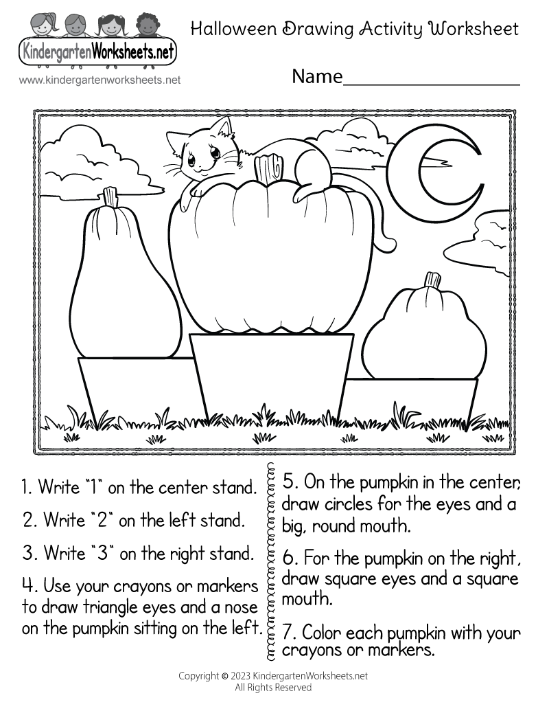 Halloween Drawing Activity Worksheet Free Printable Digital amp PDF Halloween Drawing Activity Worksheet Free Printable Digital amp PDF