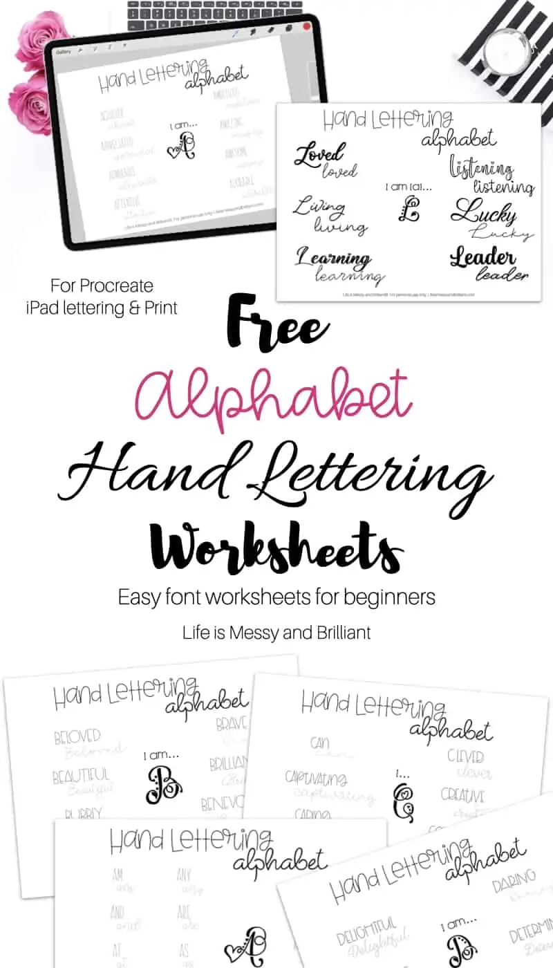 Free Printable Hand Lettering Worksheets Free Printable Hand Lettering Worksheets